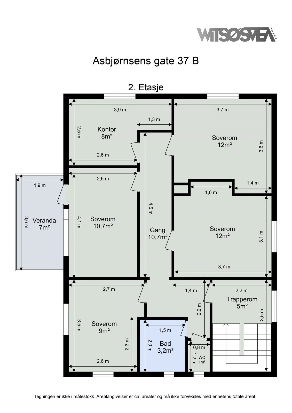 Planskisse 2. etasje Galleribilde