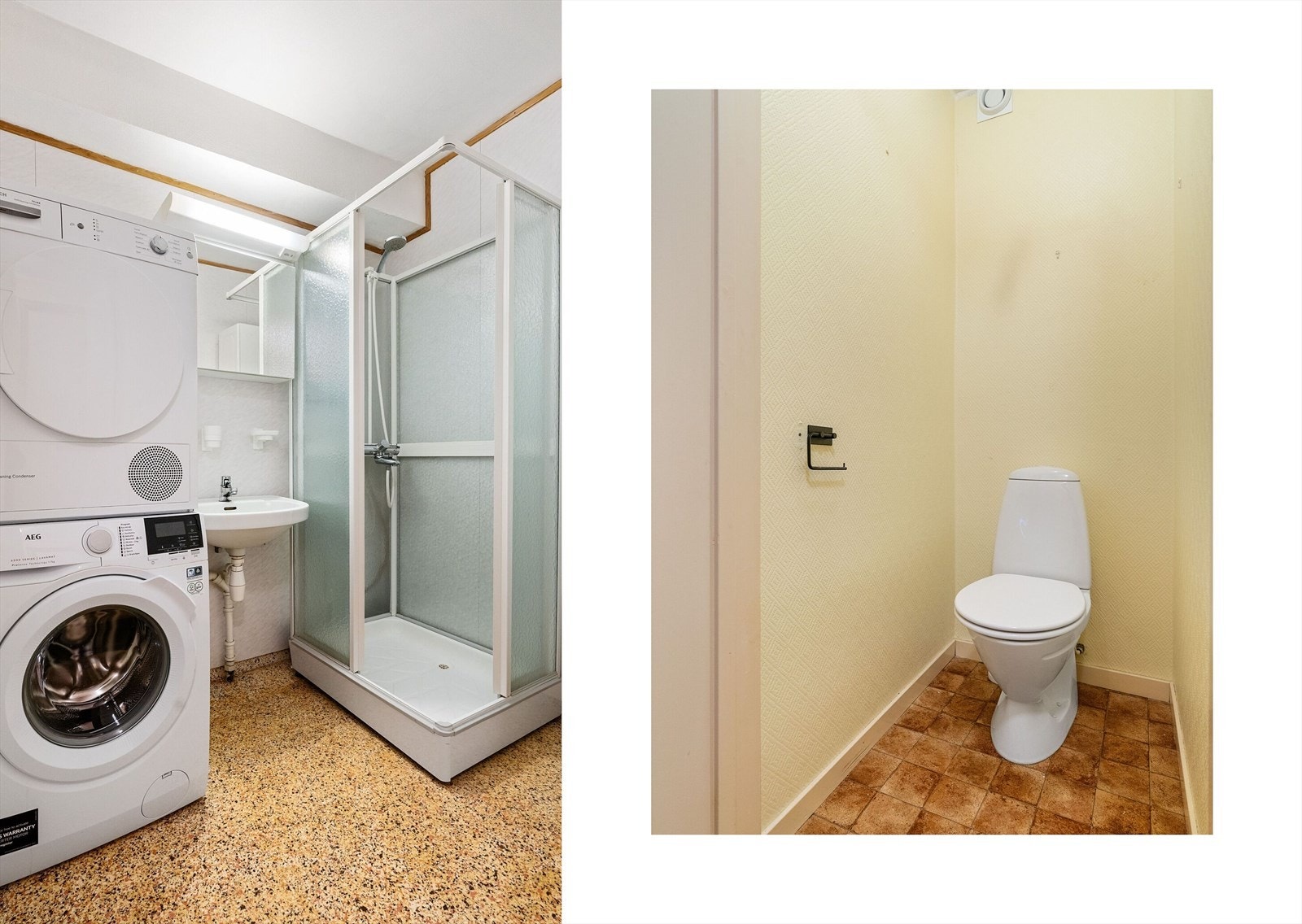 Planløsningen byr på et 3,5 kvm stort bad og et separat toalett vegg i vegg. Galleribilde