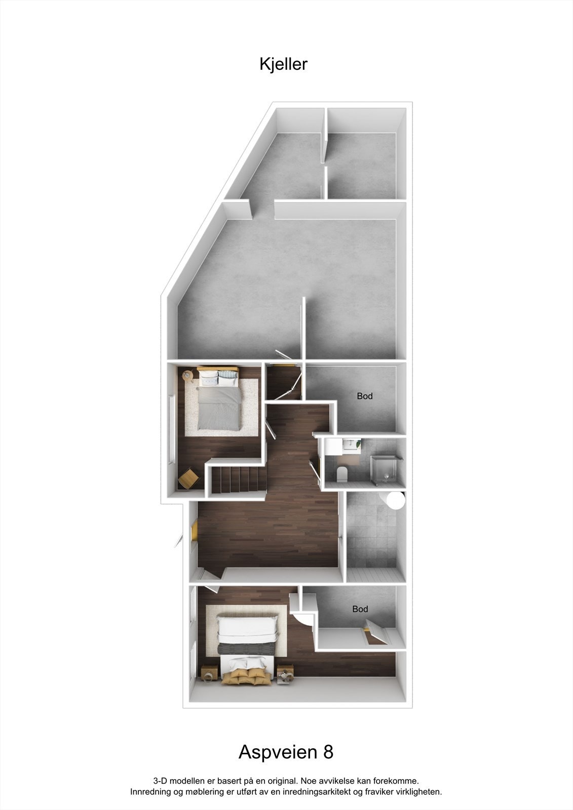 Planskisse kjeller Galleribilde