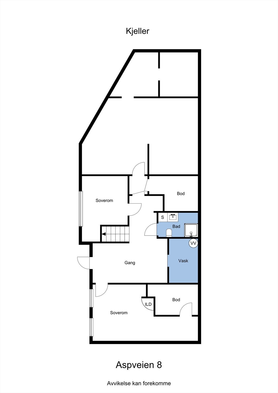 Planskisse sokkeletasje Galleribilde