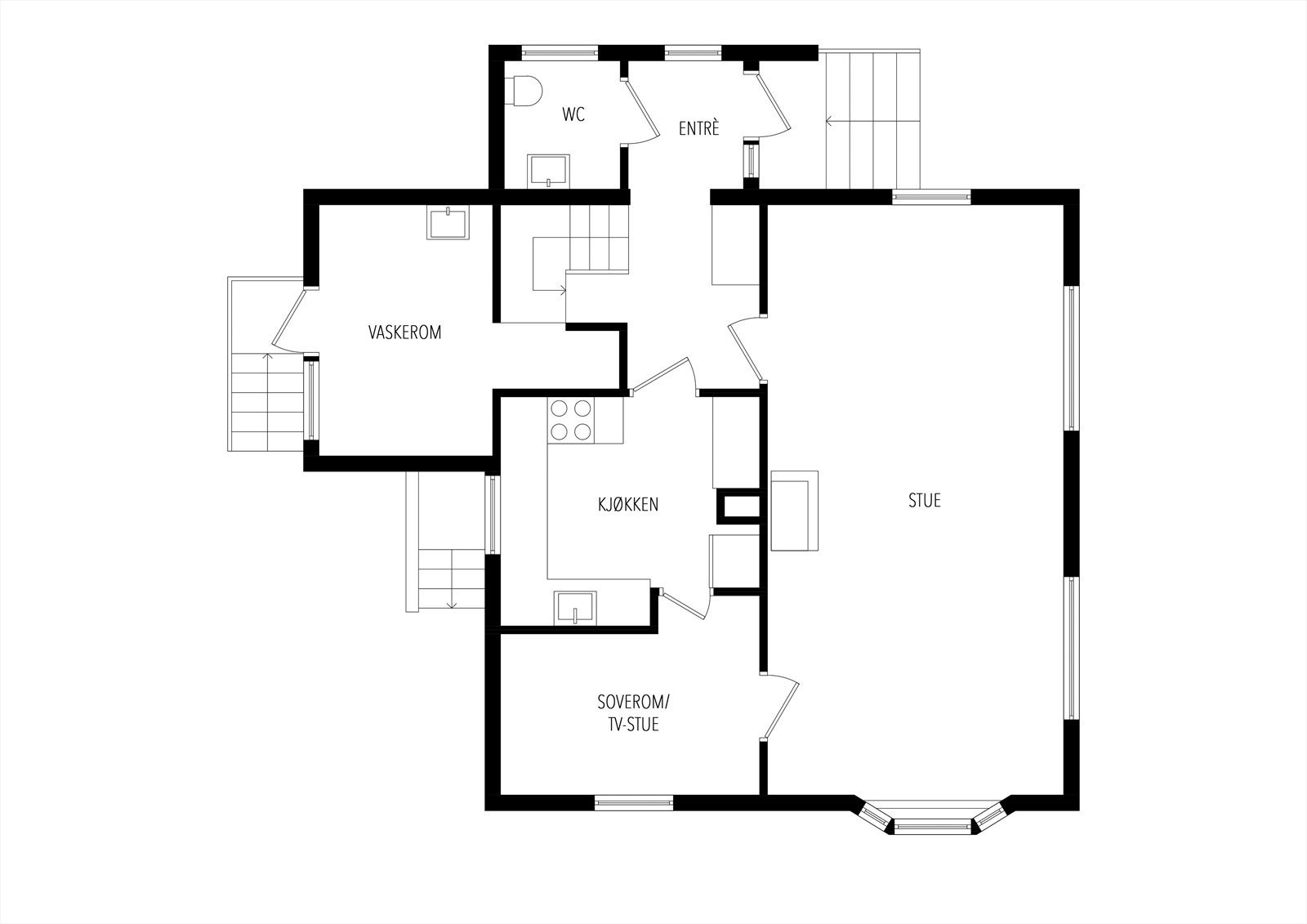 Plantegning 1. Etasje. Galleribilde