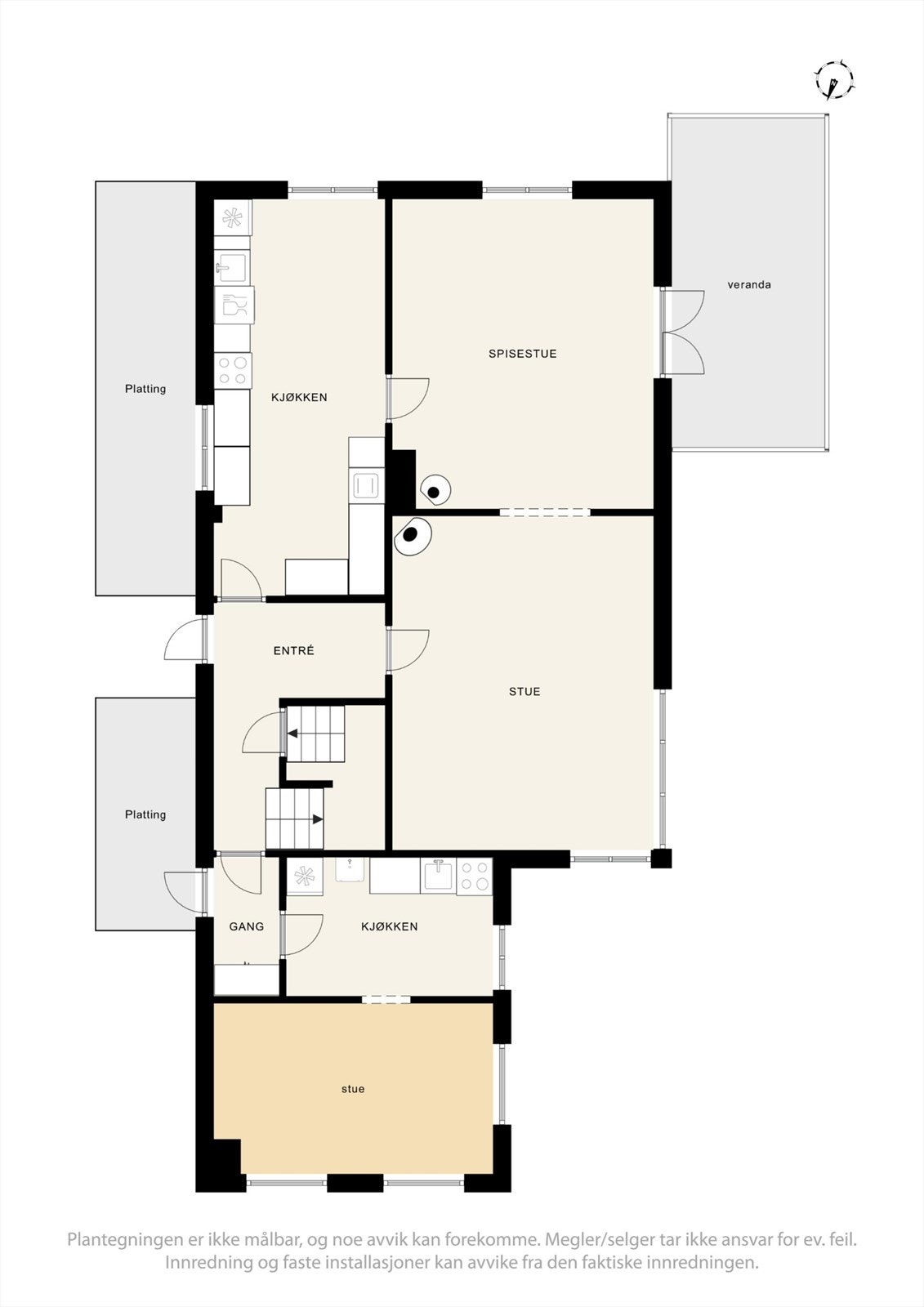 Plantegning 1. etasje. Galleribilde