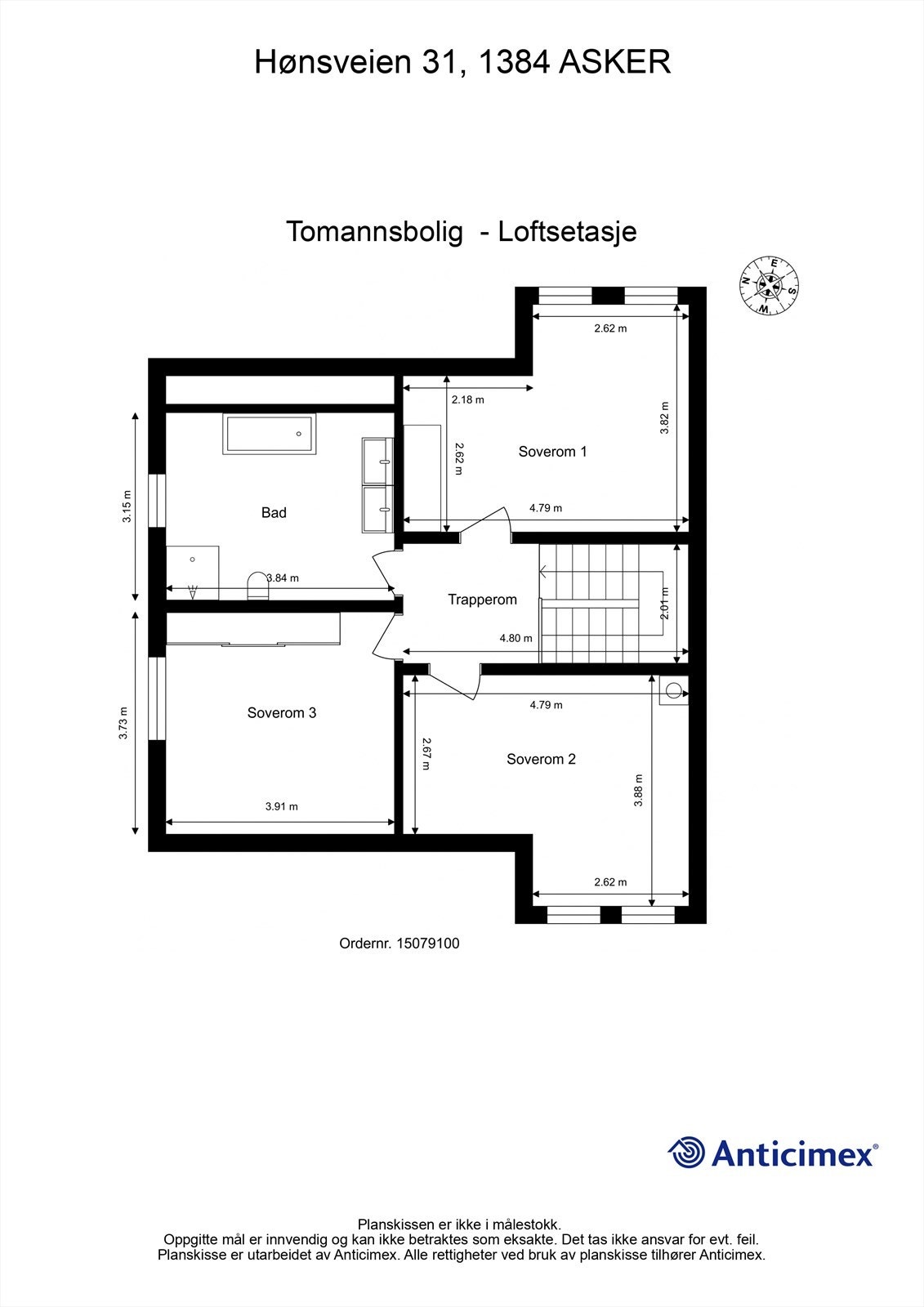Plantegning - Loftsetasje Galleribilde
