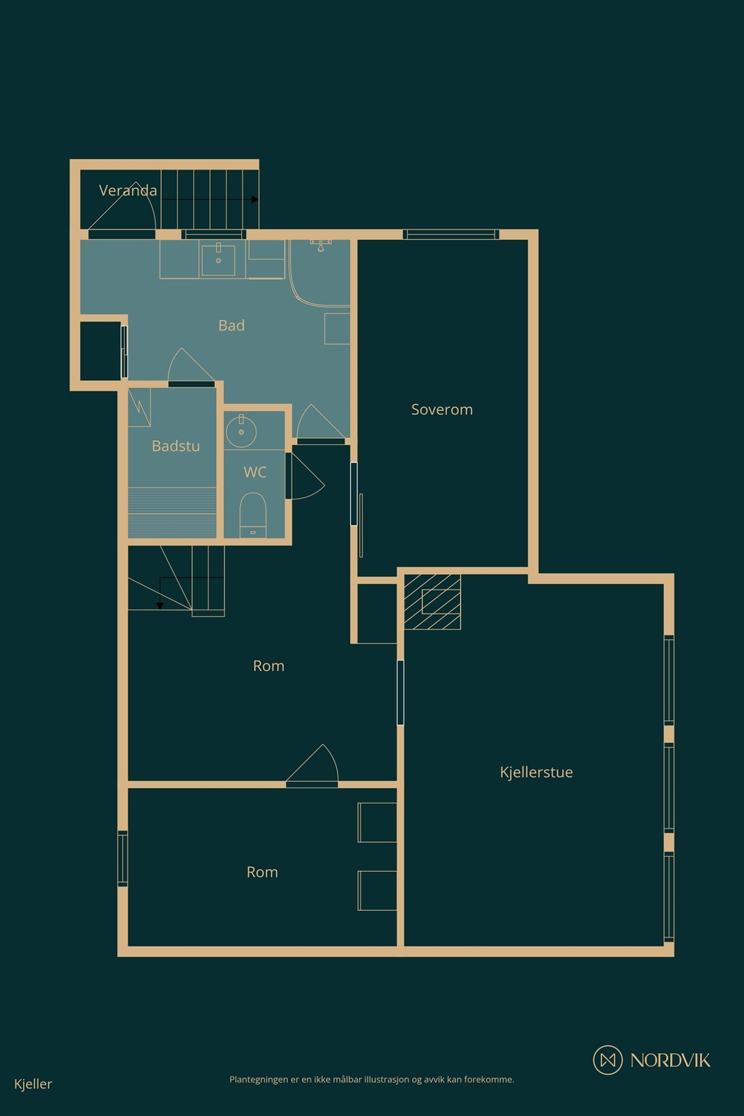 Plantegning kjeller Galleribilde