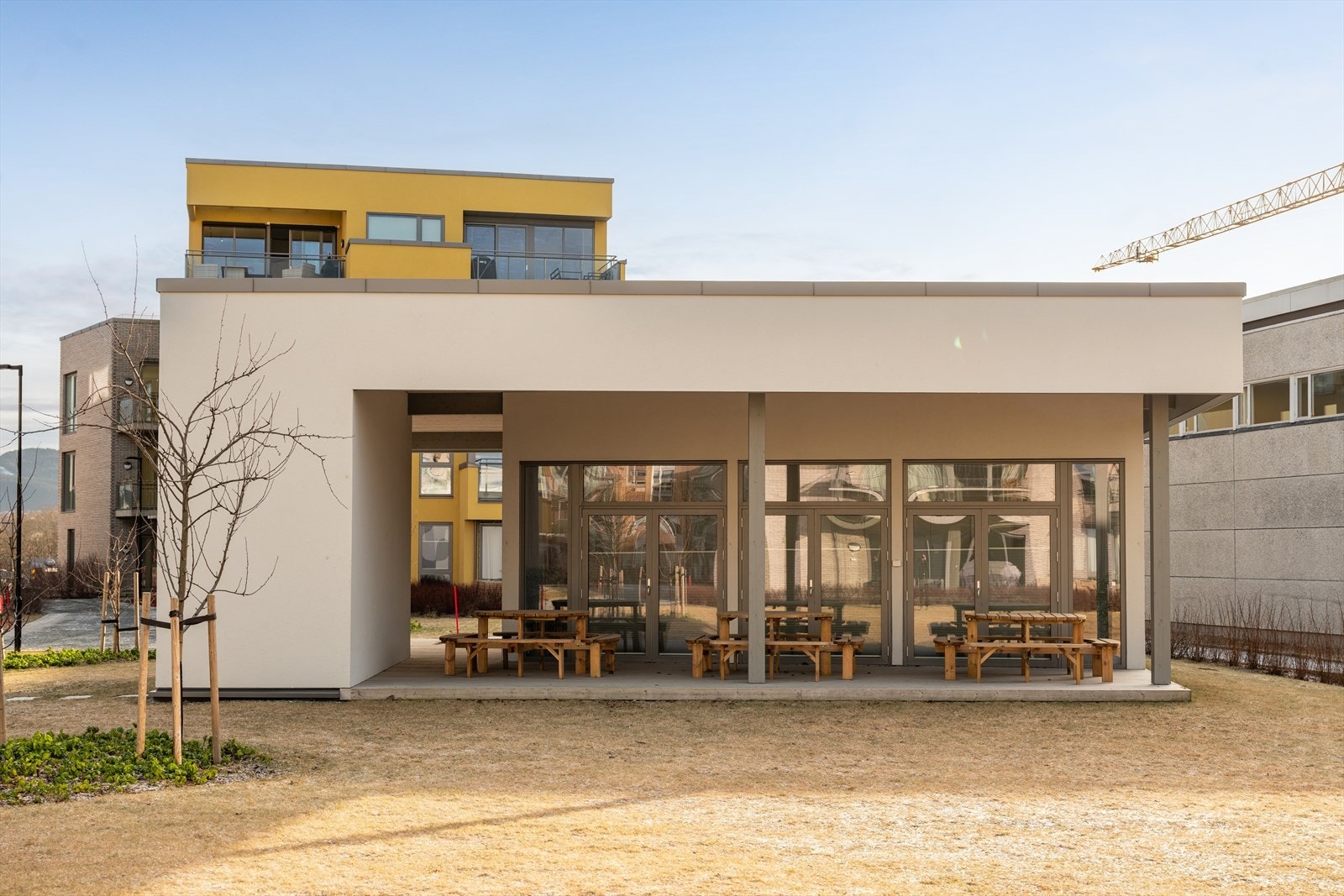 Sameiet har et felles Hagehus som alle beboere i sameiet kan leie til sammenkomster. Galleribilde