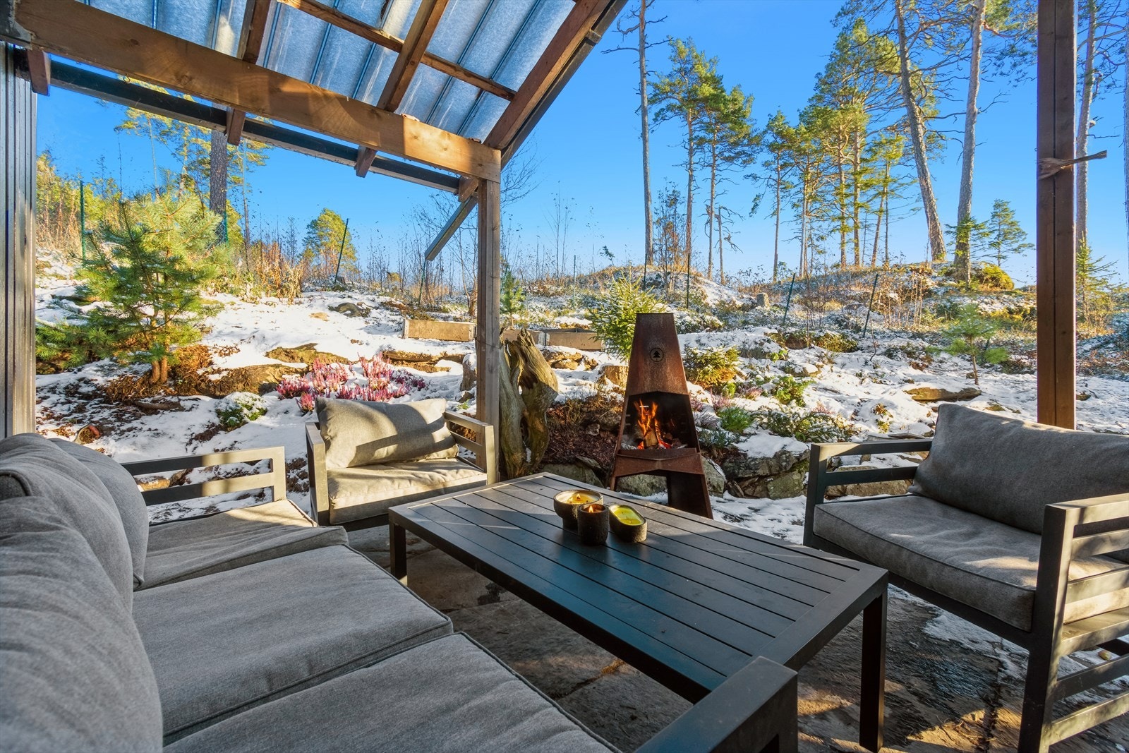 Skjermet uteplass Galleribilde