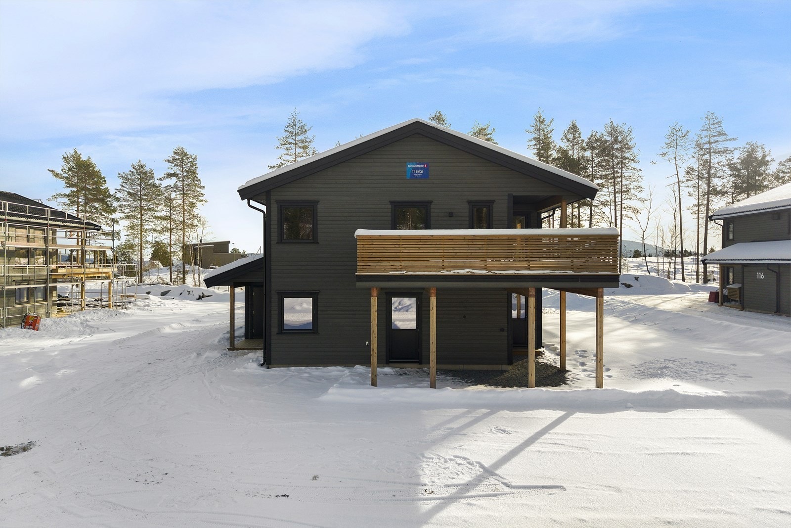 Moderne tomannsbolig under oppføring med familievennlig planløsning - 3 sov - Vaskerom - 2 bad og vaskerom - Carport! (Bilder hentet fra nabo bolig 118). Galleribilde