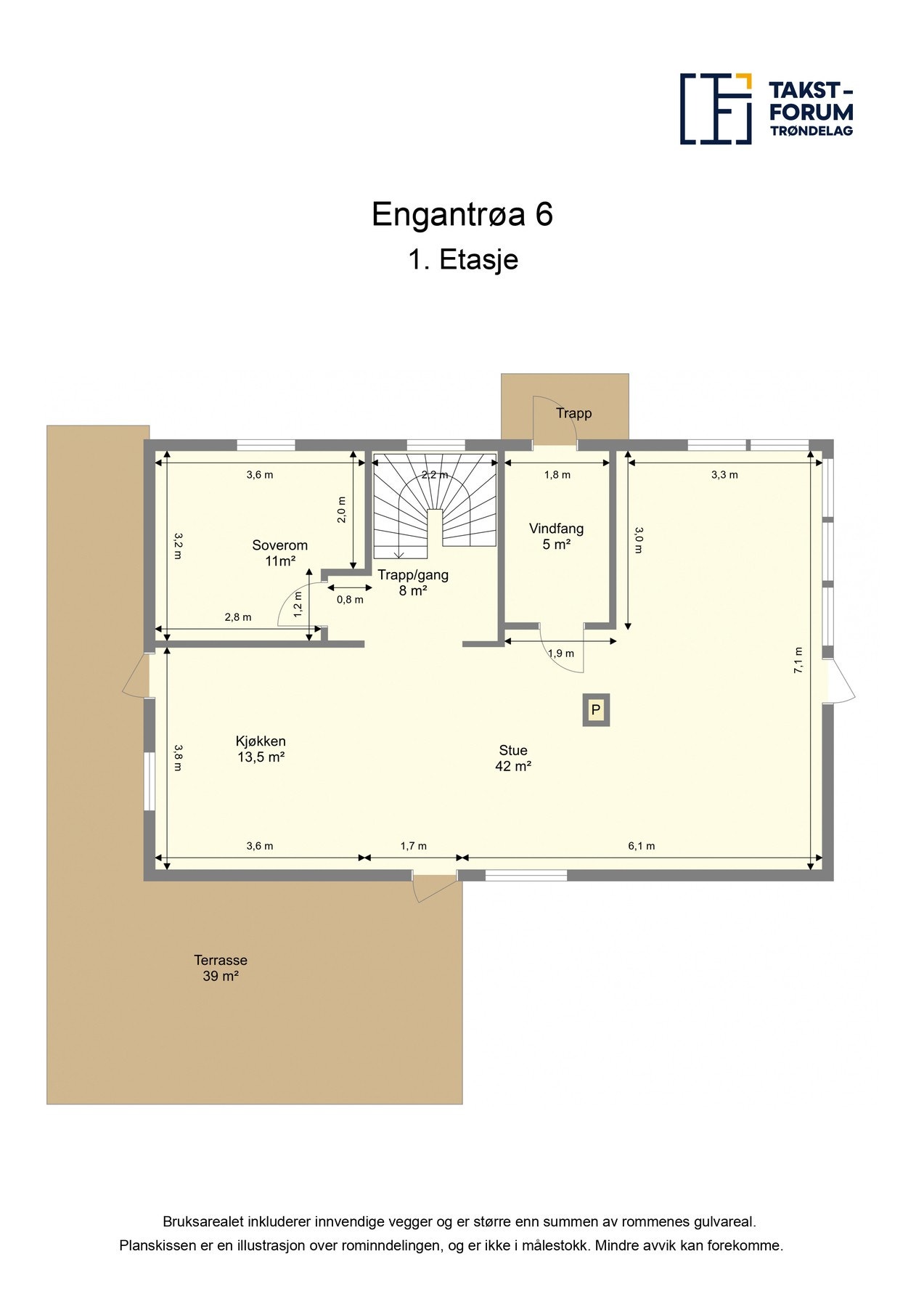 Plantegning 1. etasje Galleribilde