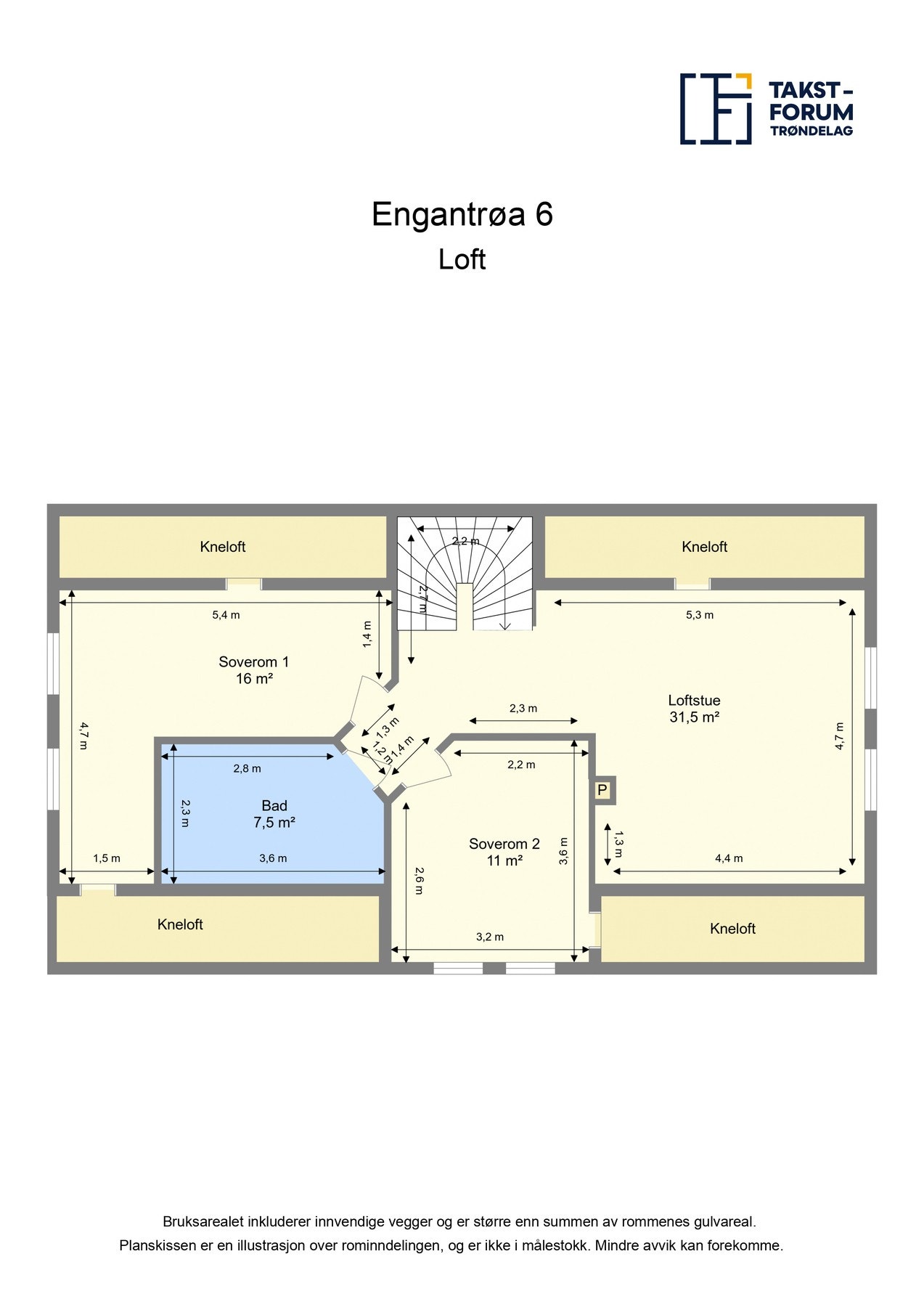 Plantegning Loft Galleribilde