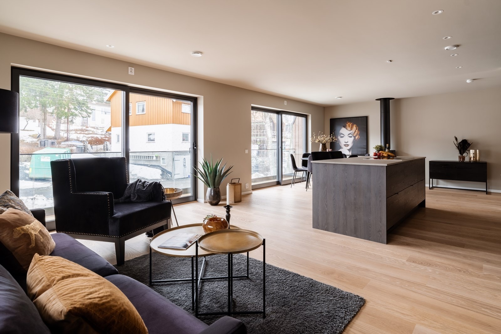 Stuen kan innredes på ulike måter etter eget ønske og behov. Galleribilde