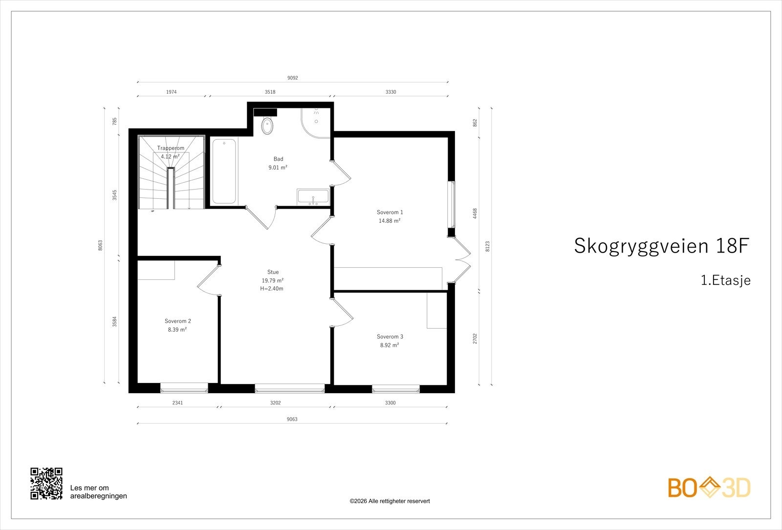 Plantegning 1. etasje Galleribilde