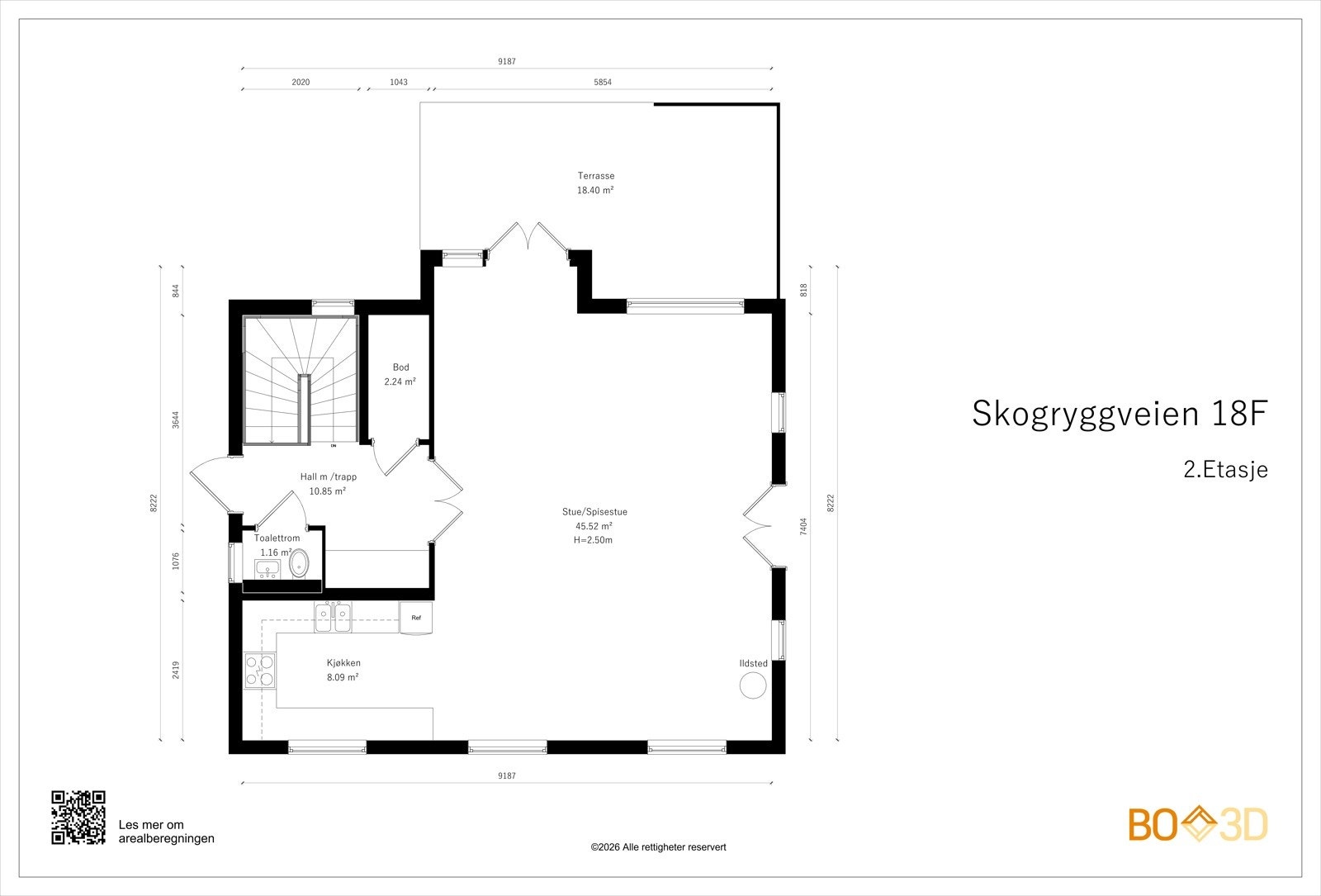 Plantegning 2. etasje Galleribilde