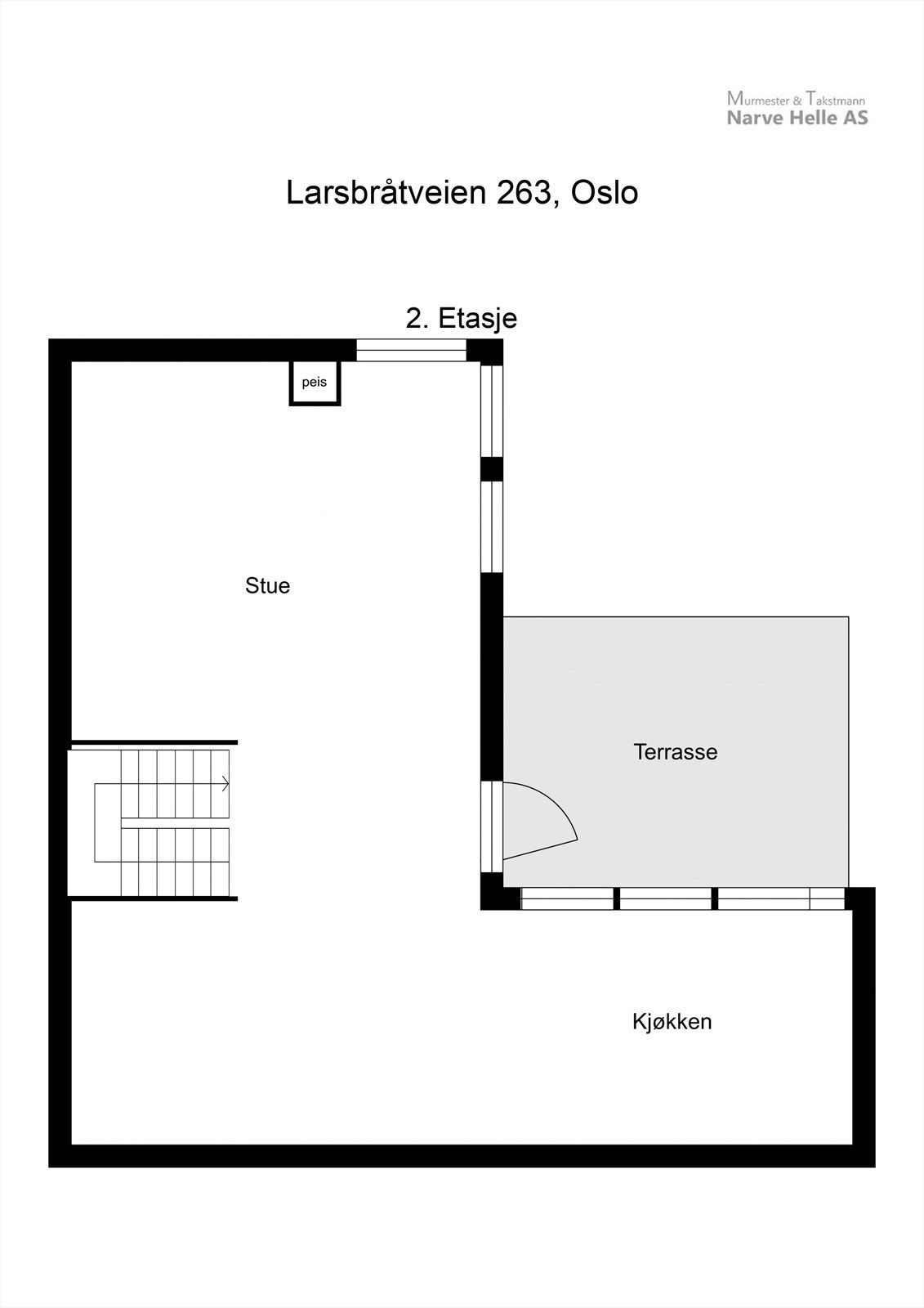 Planskisse 2 etg. Vi tar turen opp til 2. etg. Galleribilde