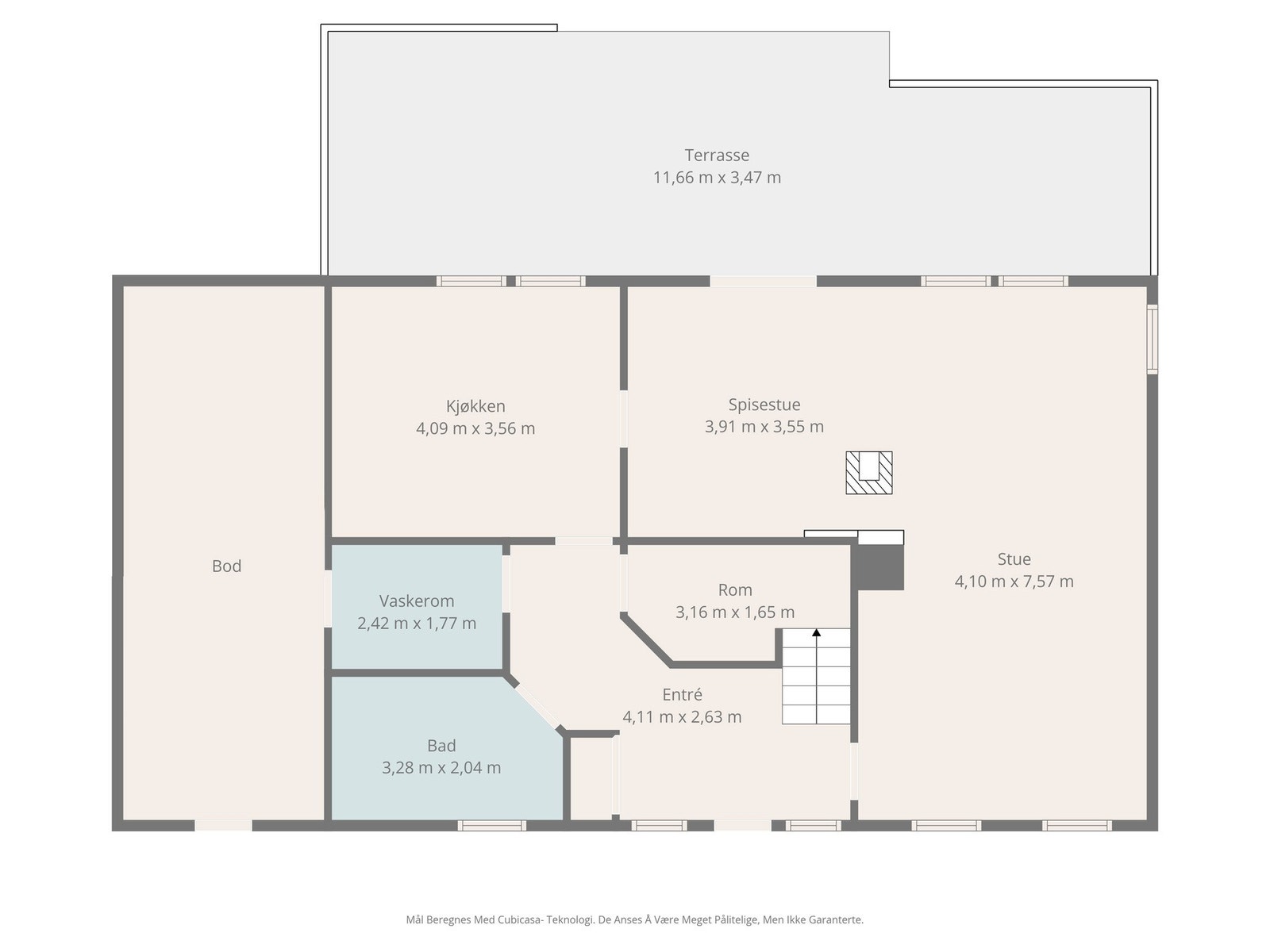 Plantegning 1. etasje Galleribilde