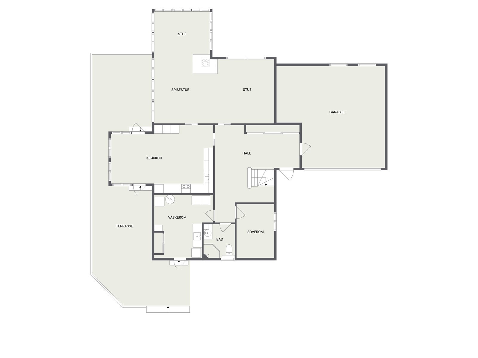 Plantegning 1.etasje. Galleribilde