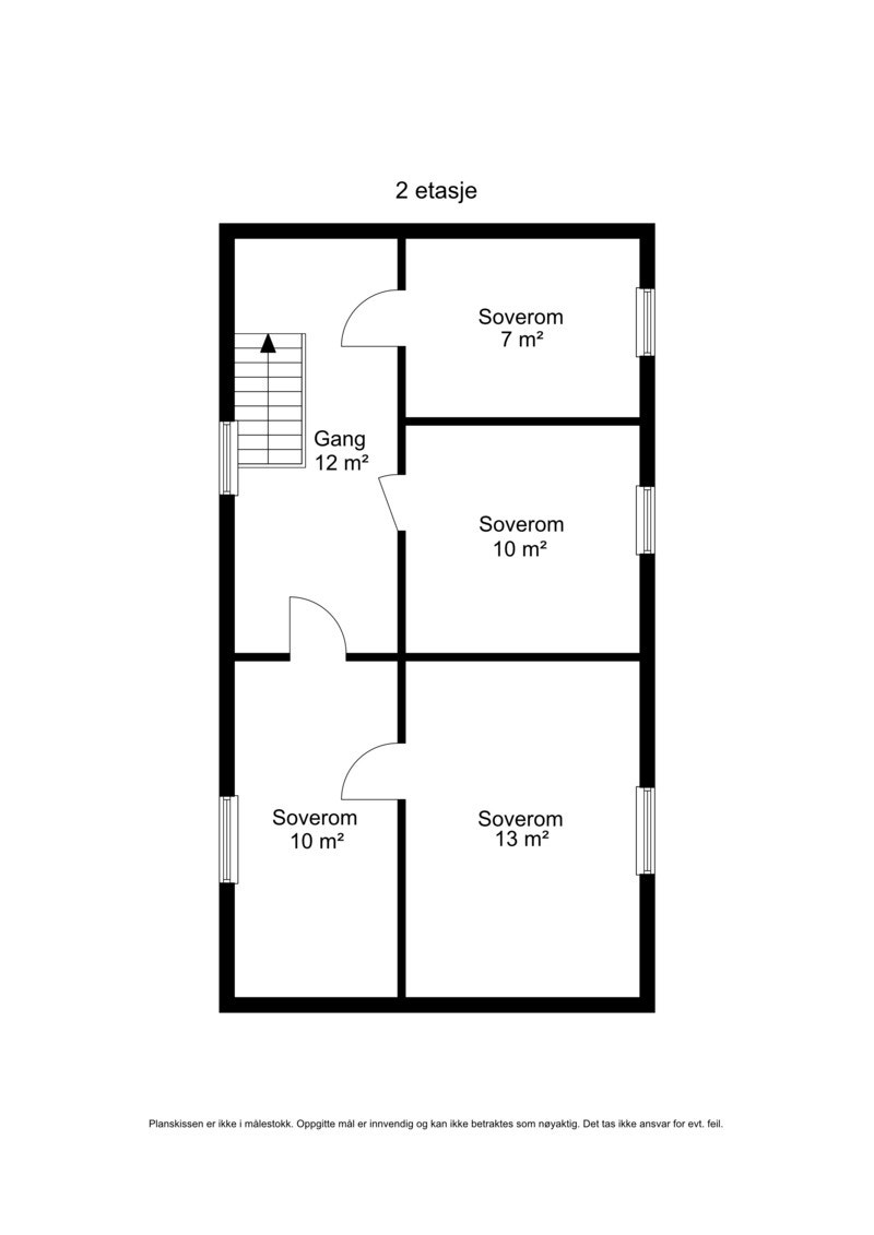 Skissert plantegning 2. etasje. Galleribilde