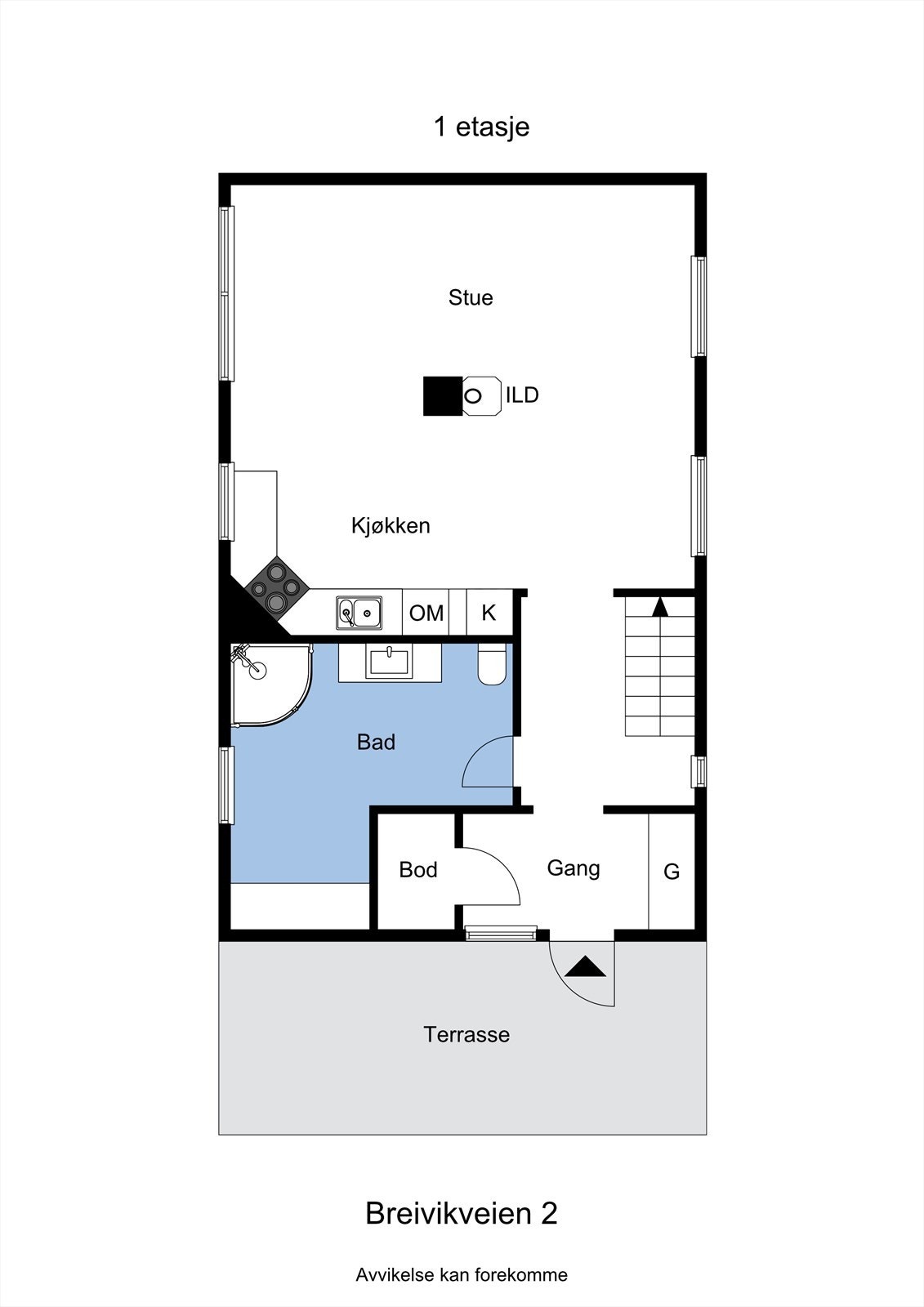 Planskisse 1. etasje Galleribilde