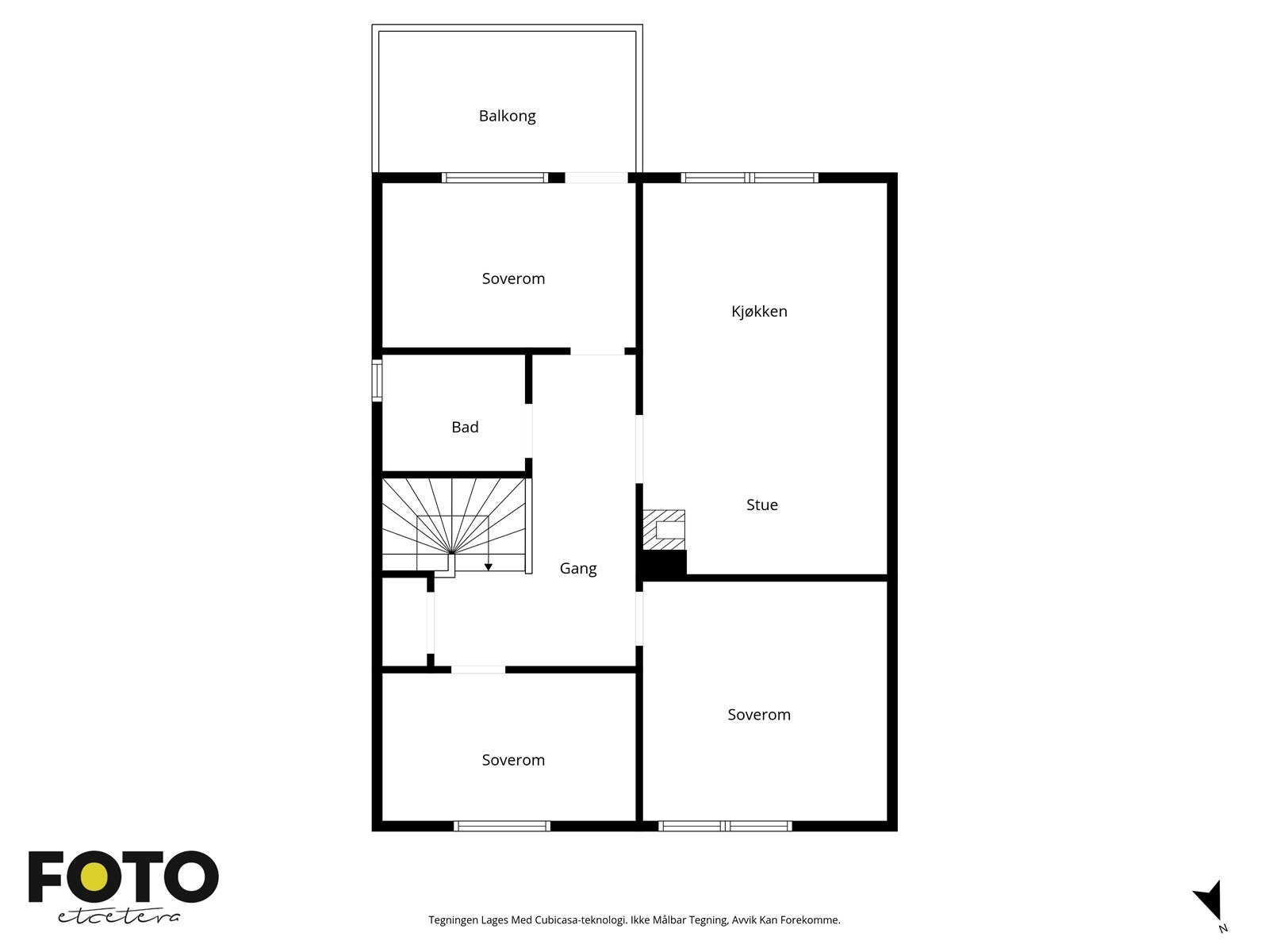 Veiledende plantegning 2. etasje - Ikke målbar Galleribilde