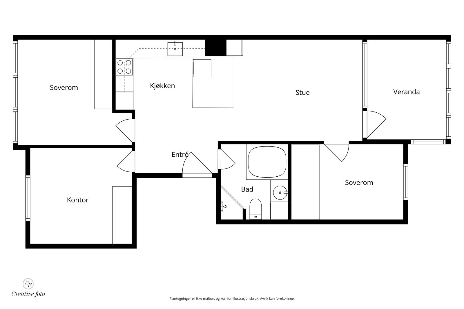 Plantegning Lauritz Hervigsvei 88D. Galleribilde