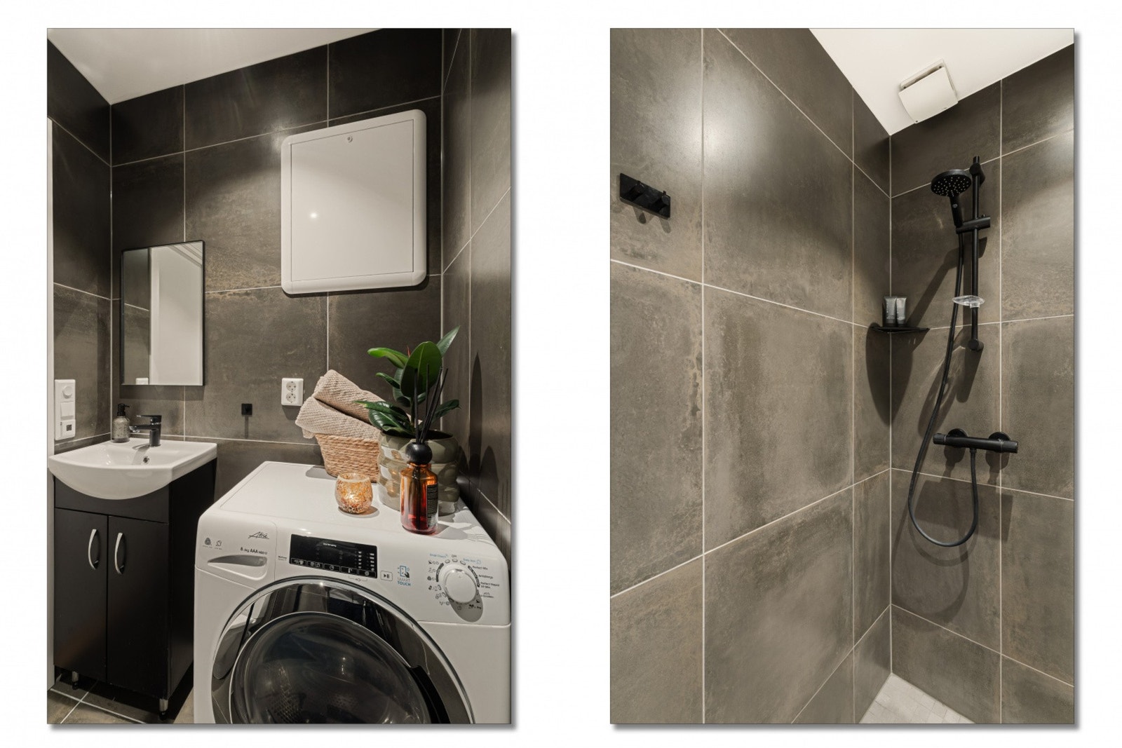 Rommet ble utvidet i forbindelse med oppussingen for å få plass til vaskemaskin. Galleribilde