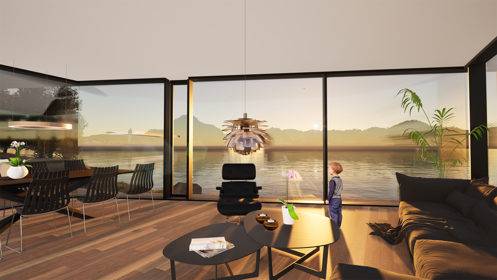 Stuen har flott utsikt. Gode solforhold. Galleribilde