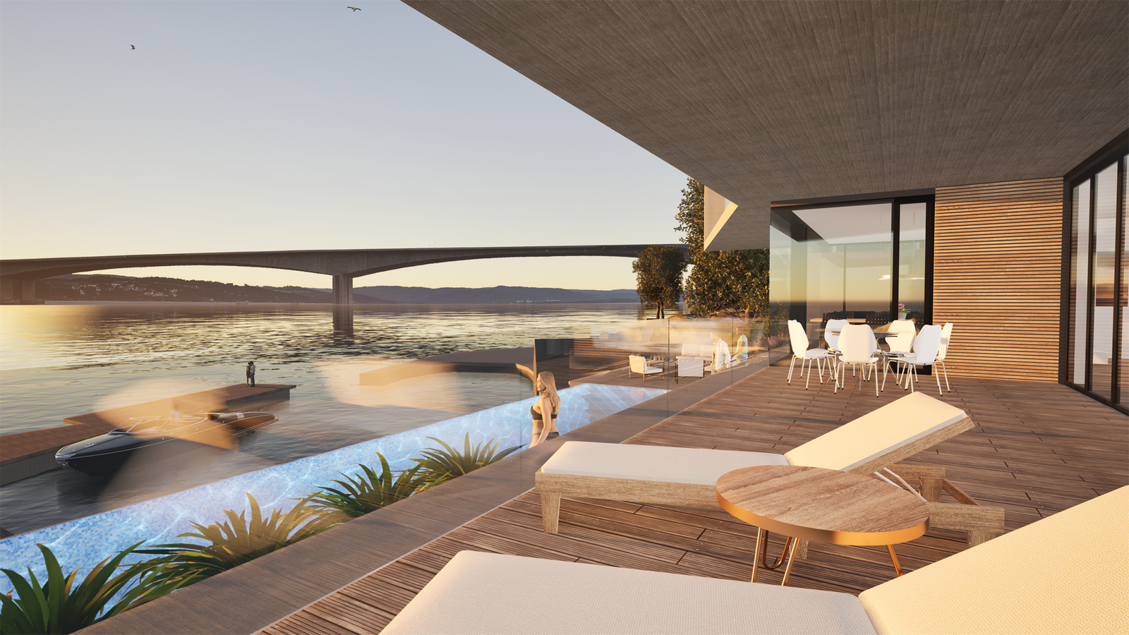 Utsikten fra verandaen i 1. etg. Galleribilde