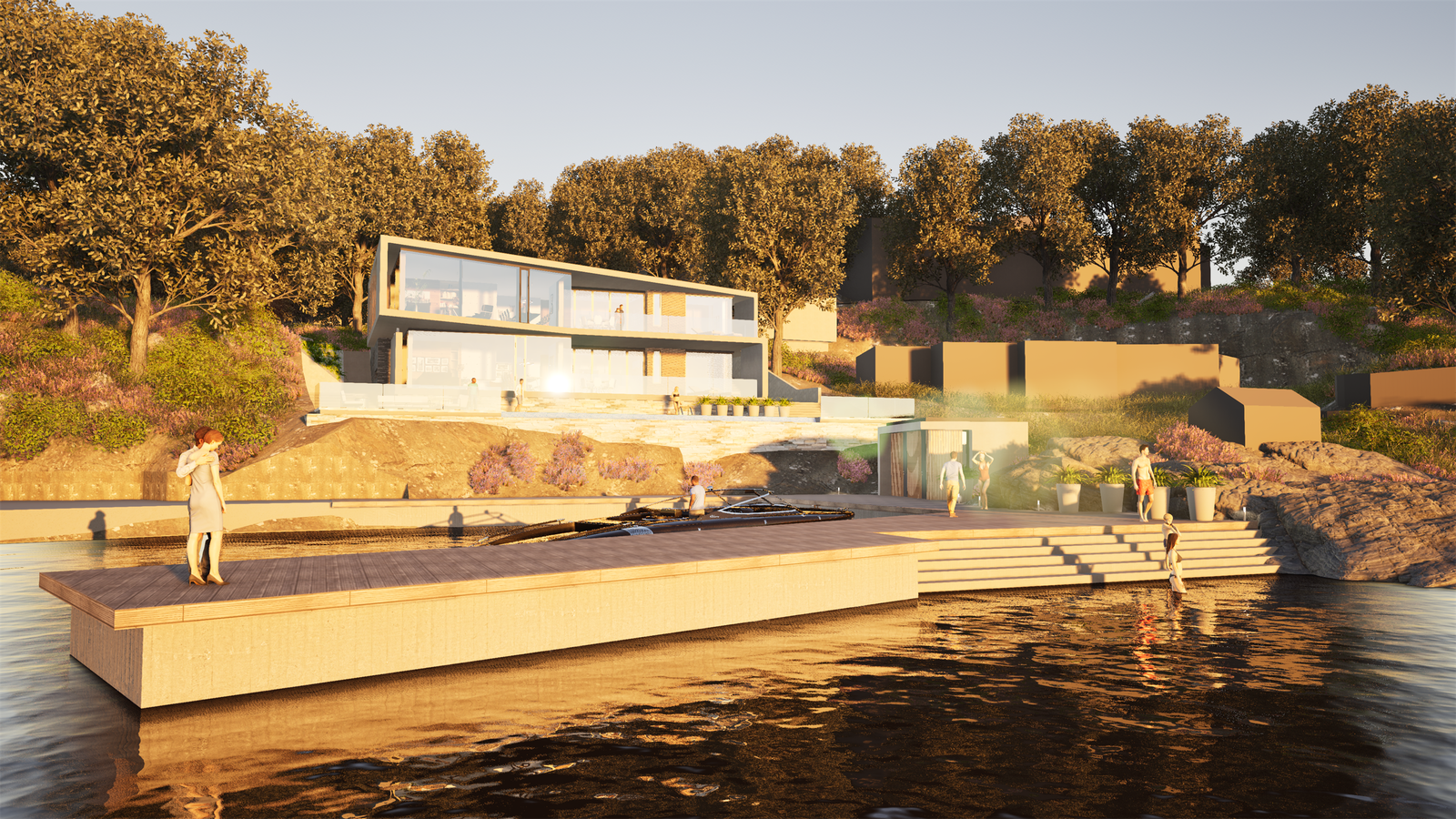 Planlagt prosjekt Torsvigveien 39. Egen havn/ molo. Galleribilde