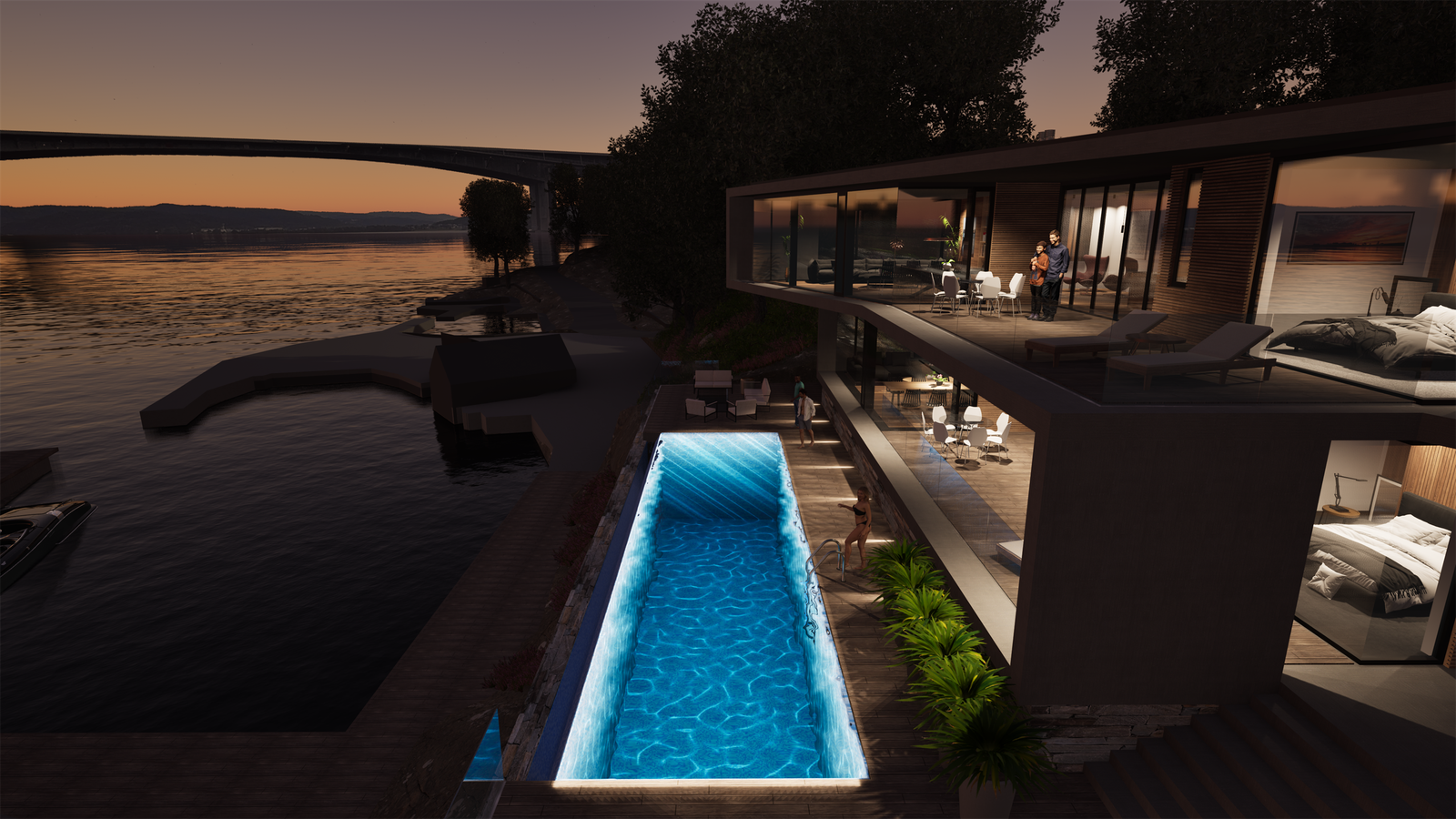 Utsikten mot Hamresanden og Justvig. Galleribilde