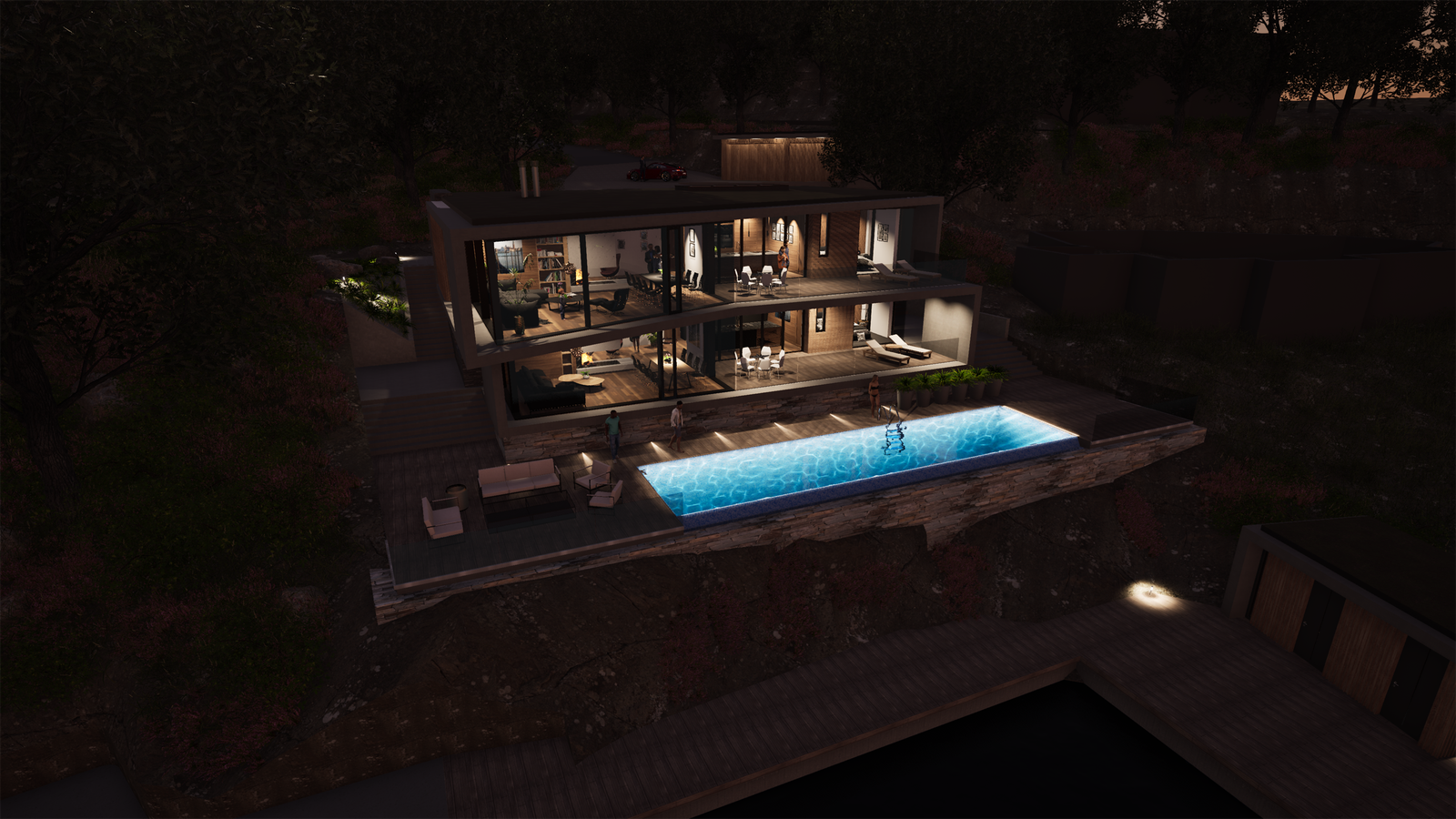 Kveldsstemning i Torsvigveien Galleribilde