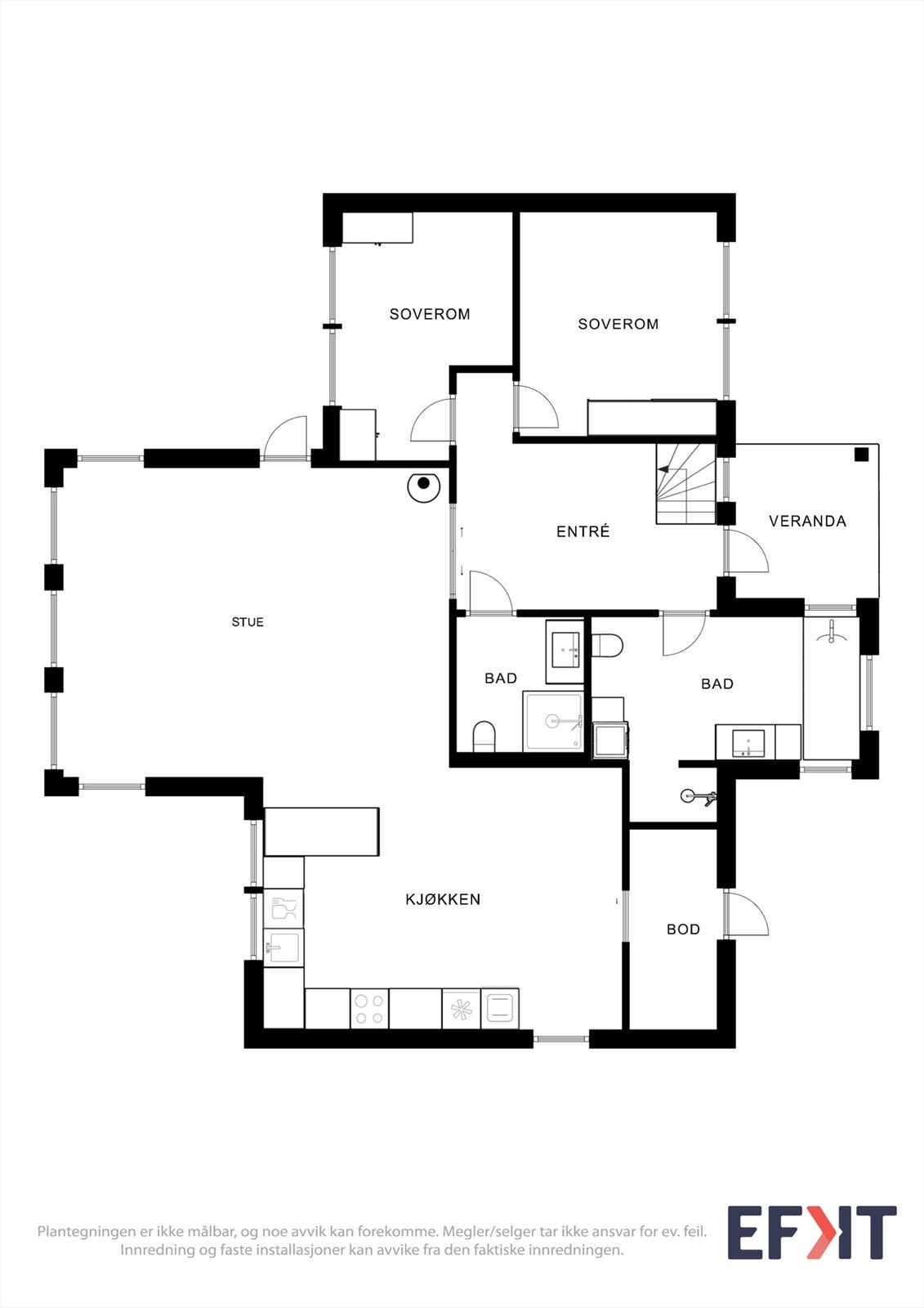 Plantegning 1. etasje Galleribilde