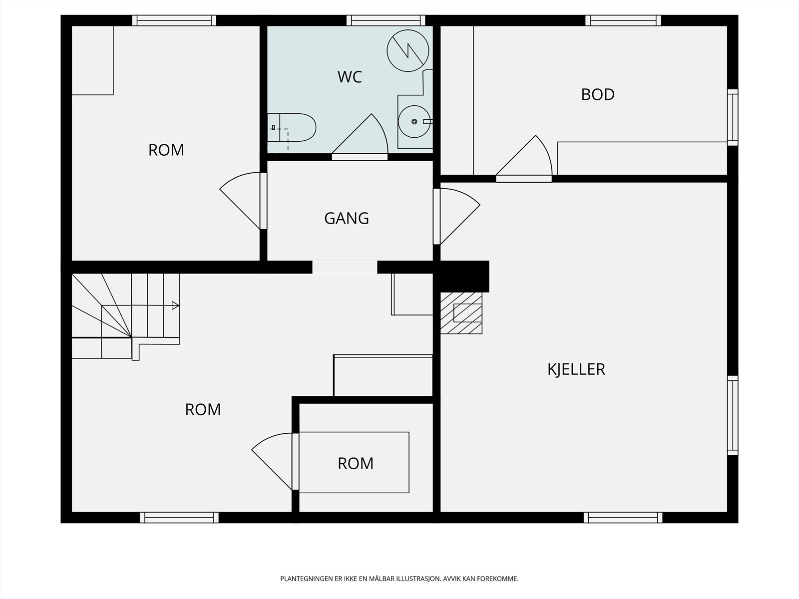 Plantegning Kjeller. Galleribilde