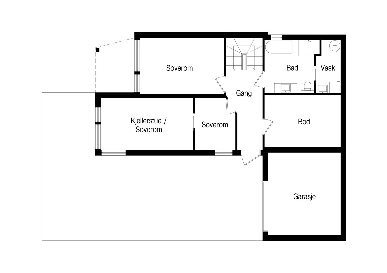 Plantegning U.etg Galleribilde