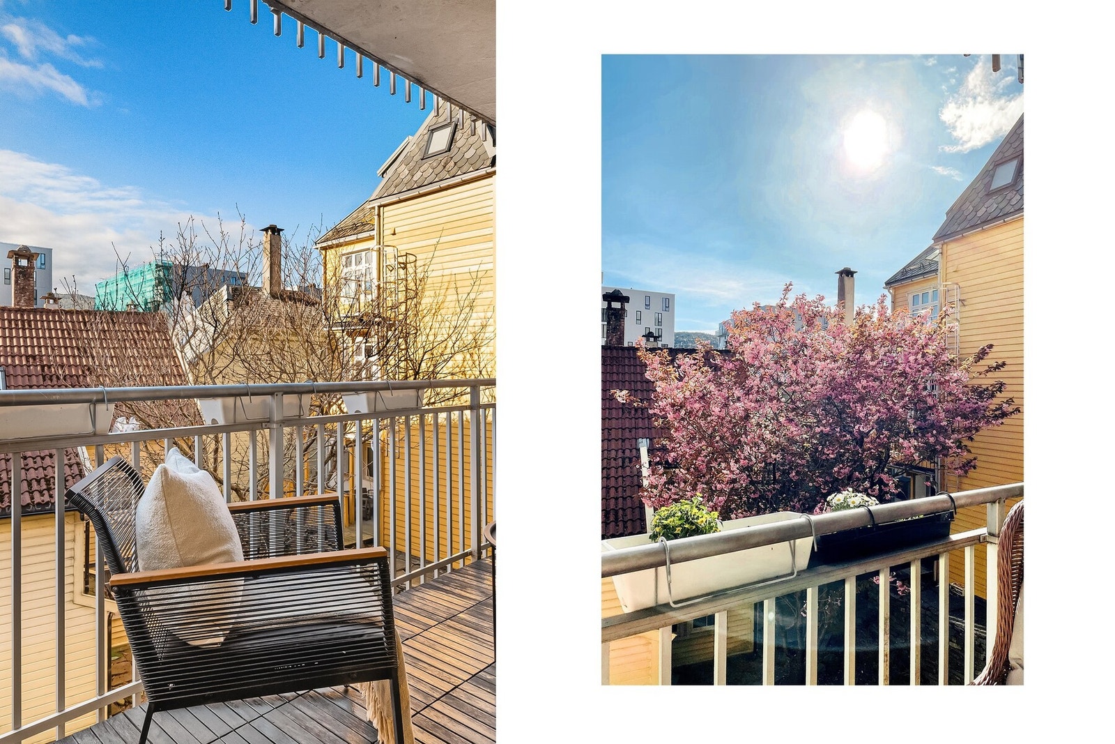 - Den perfekte utstrekning av stuen, med Japankirsebærtre rett utenfor stuevinduer og balkong - Galleribilde