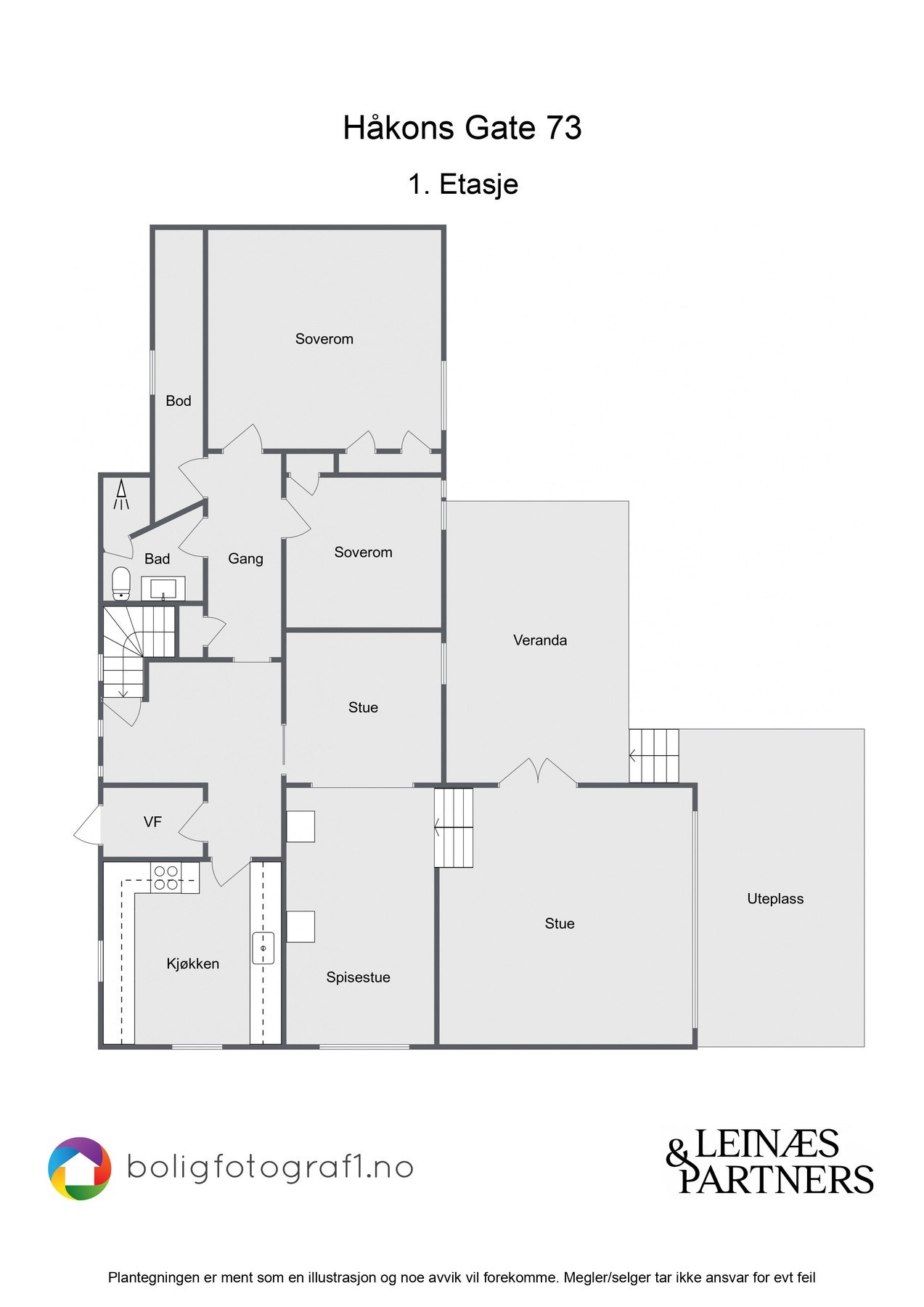 Plantegning av 1. etasje. Galleribilde