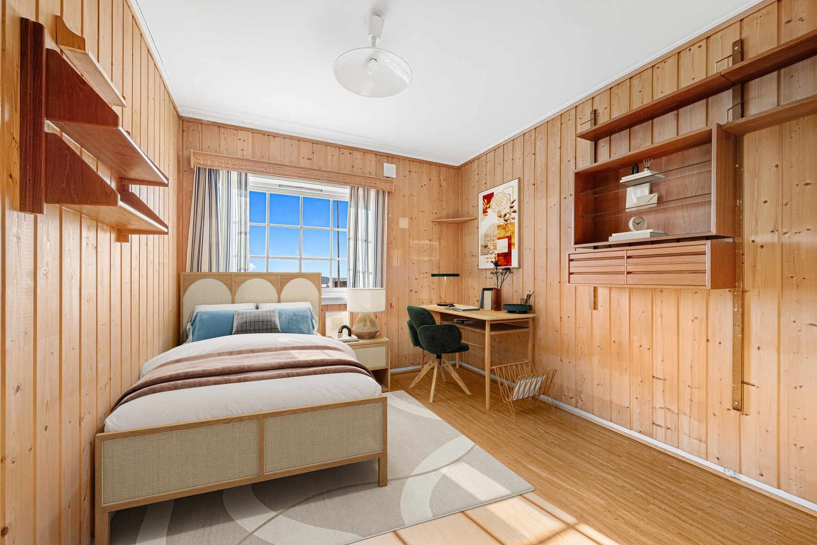 Soverom - passer også ypperlig som kontor. Digitalt stylet. Galleribilde