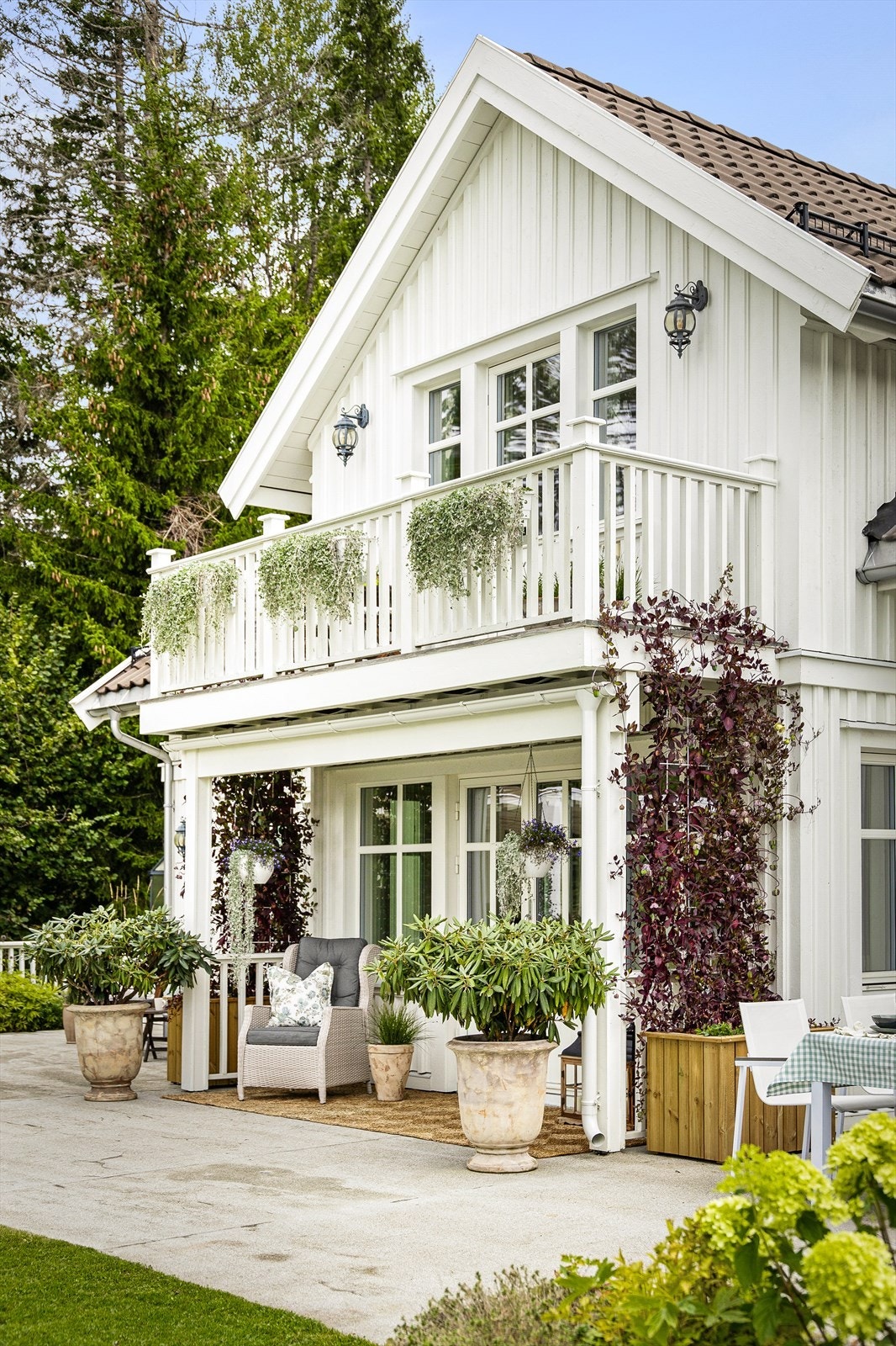 Boligen ble utvendig malt i 2022. Galleribilde