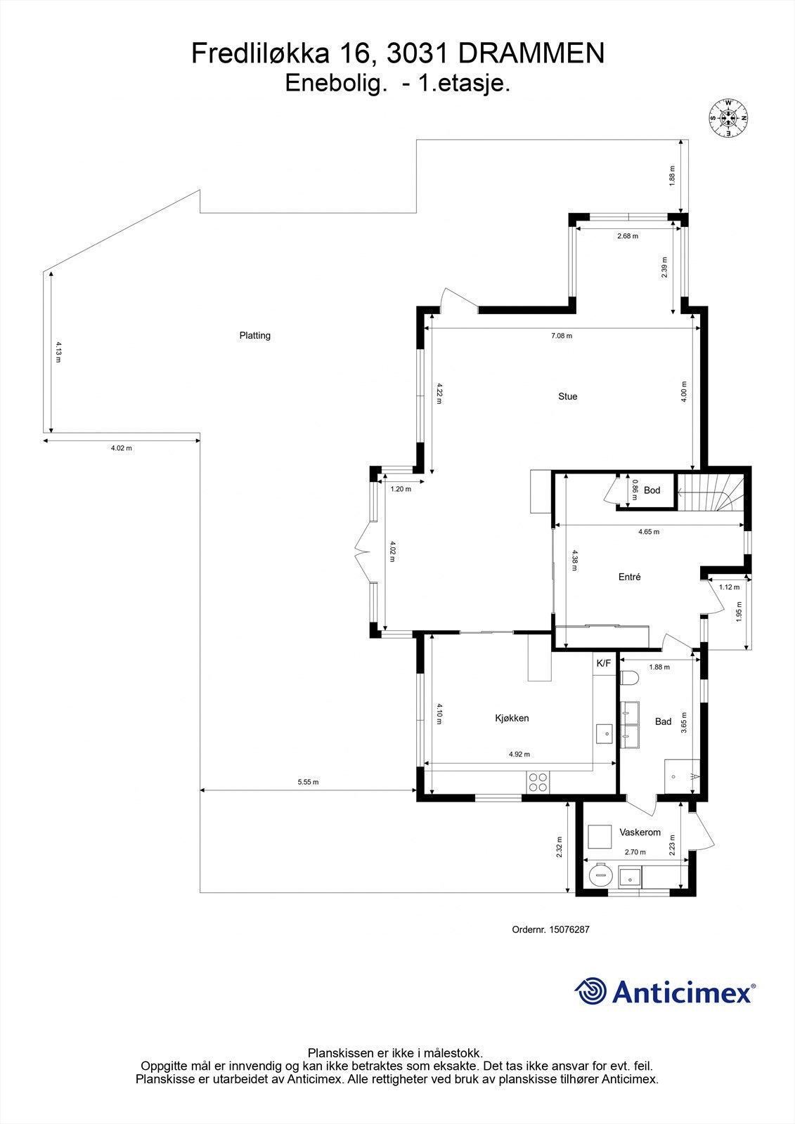 Plantegning - 1. etasje Galleribilde