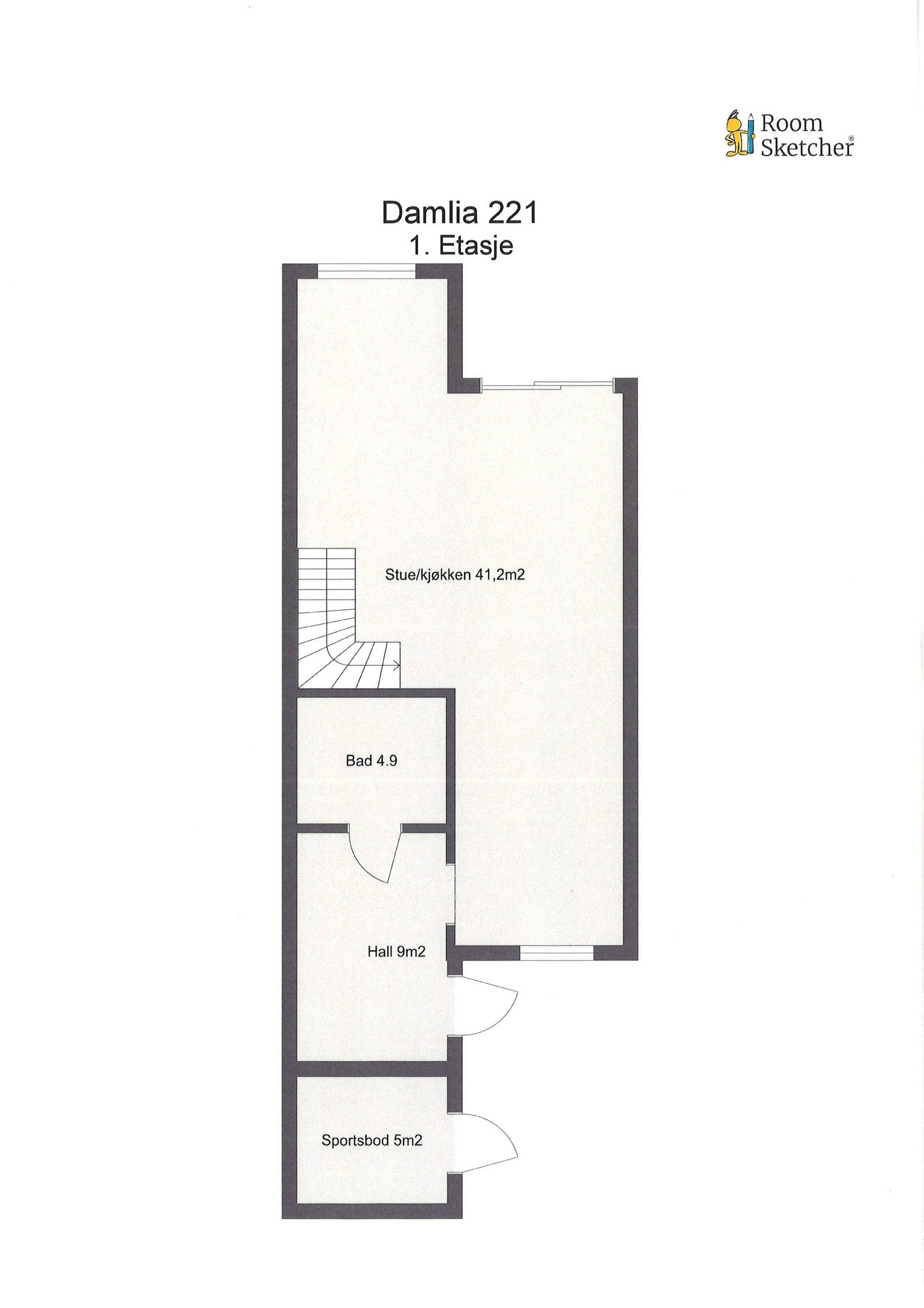 Planskisse - 1. Etasje. Galleribilde