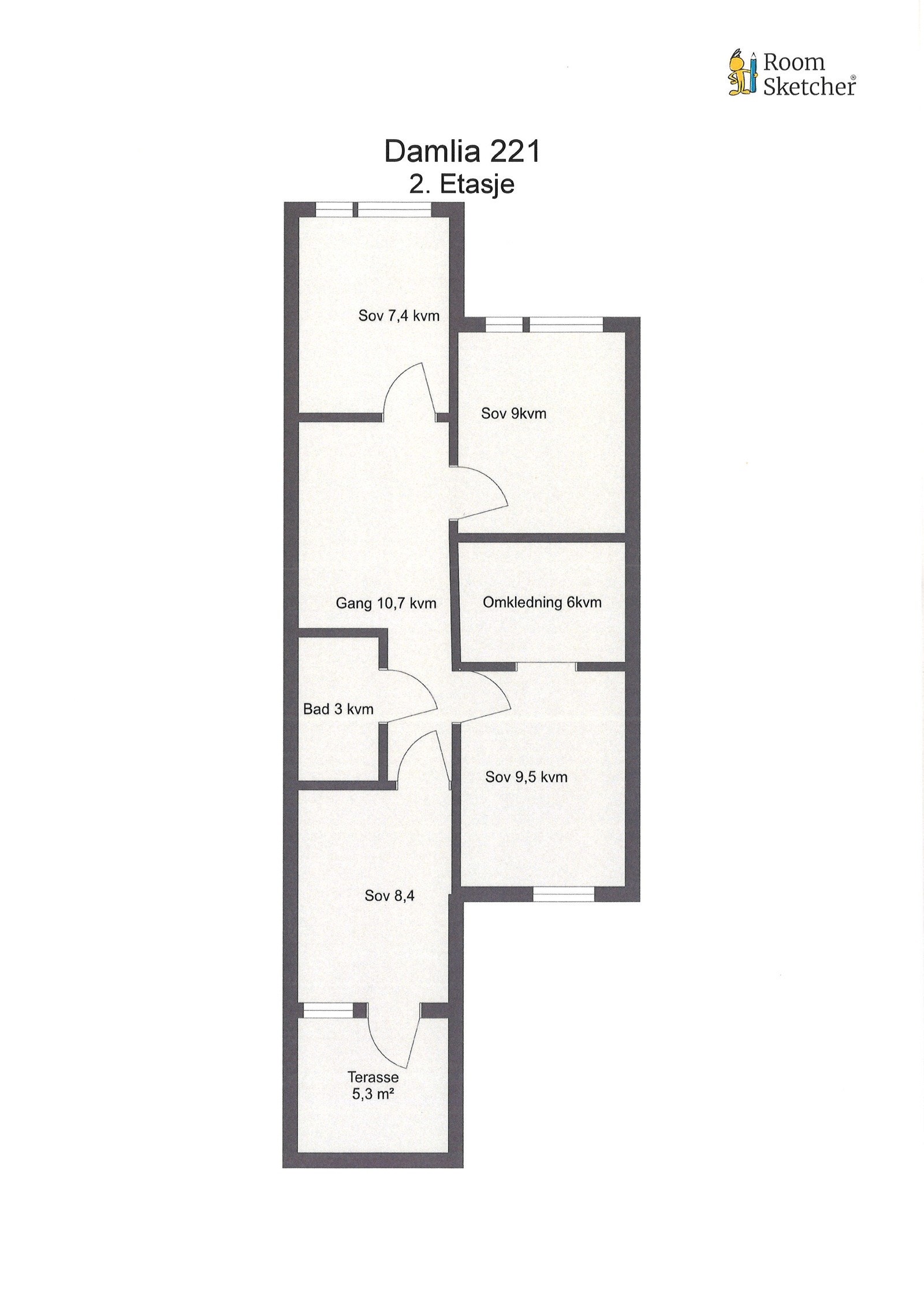Planskisse - 2. Etasje. Galleribilde