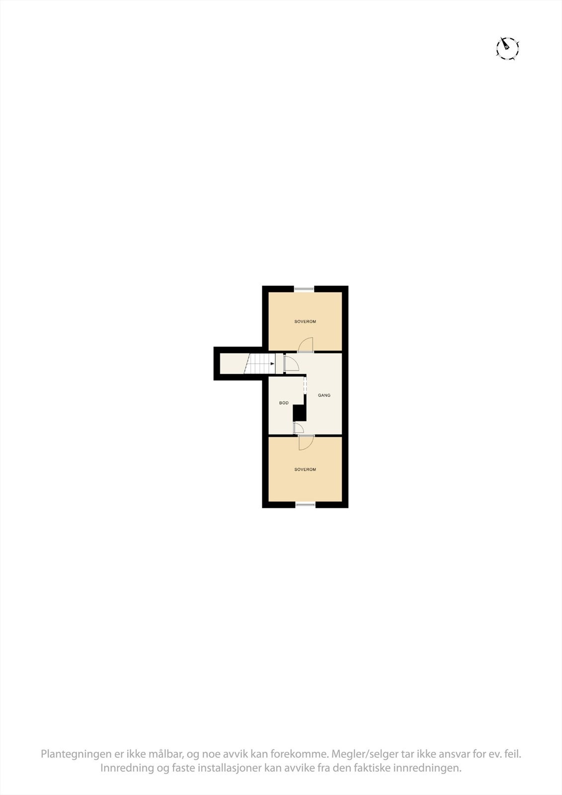 Loftsetasjen inneholder gang og to innredede rom som gir ekstra, fleksibel plass. Galleribilde