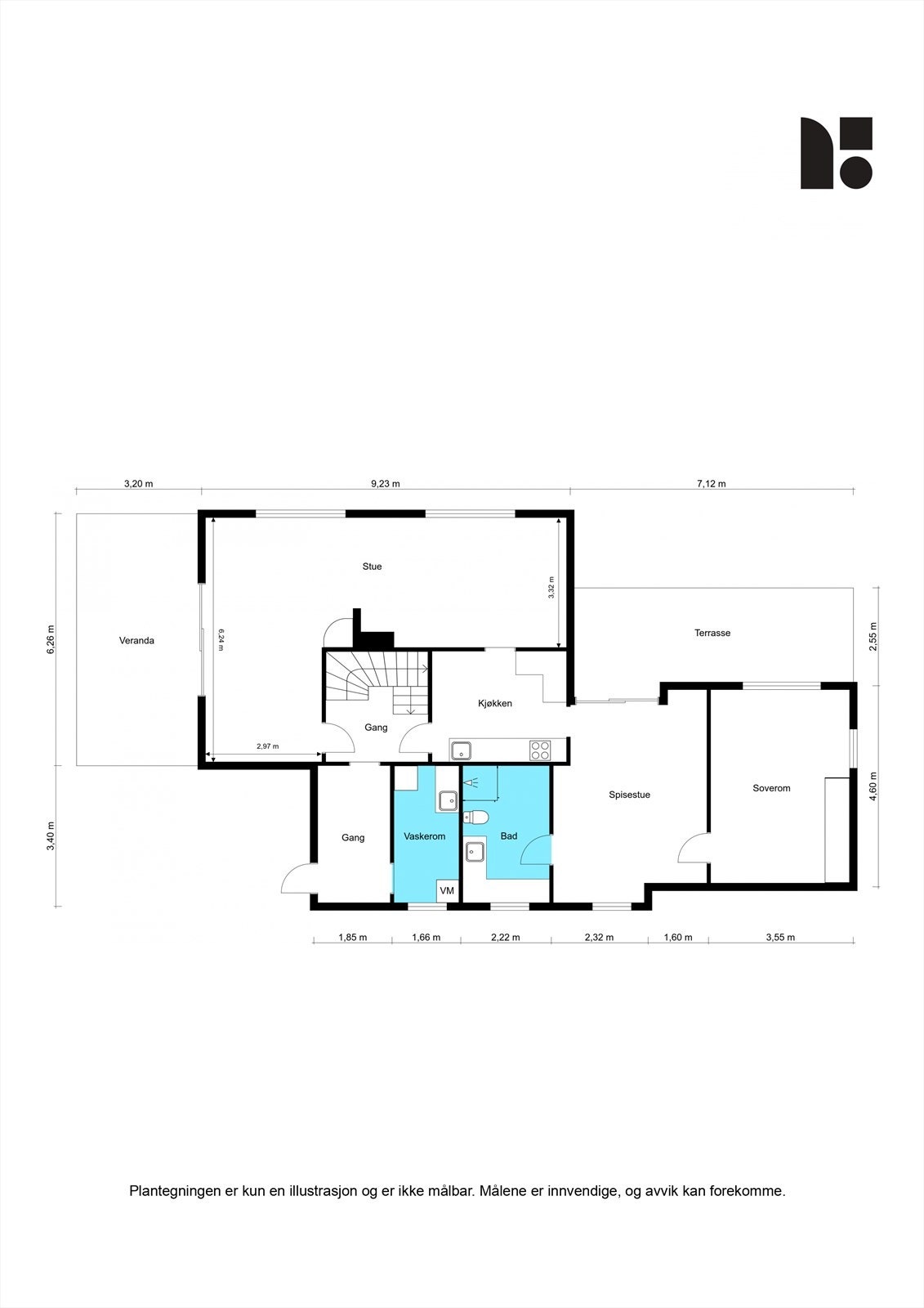 Plantegning for 1. etasje Galleribilde