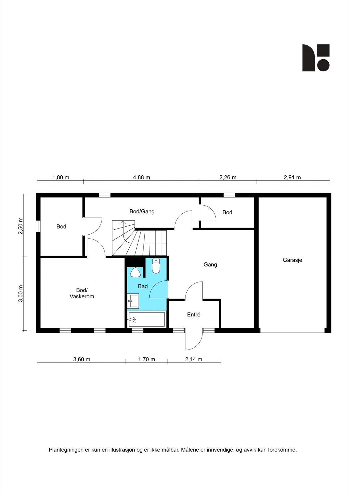 Plantegning for underetasjen/kjeller Galleribilde