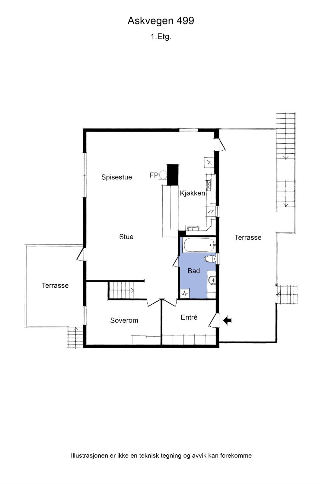 Planløsning første etasje. Galleribilde