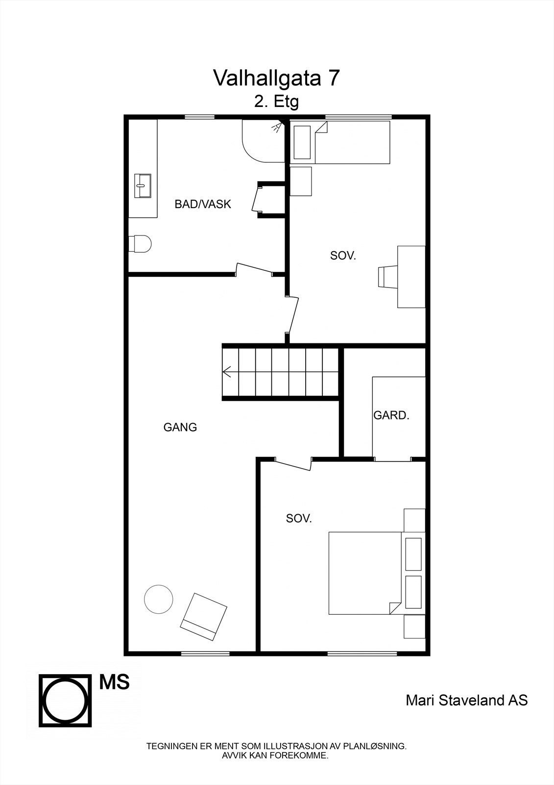 Plantegning 2. etasje Galleribilde