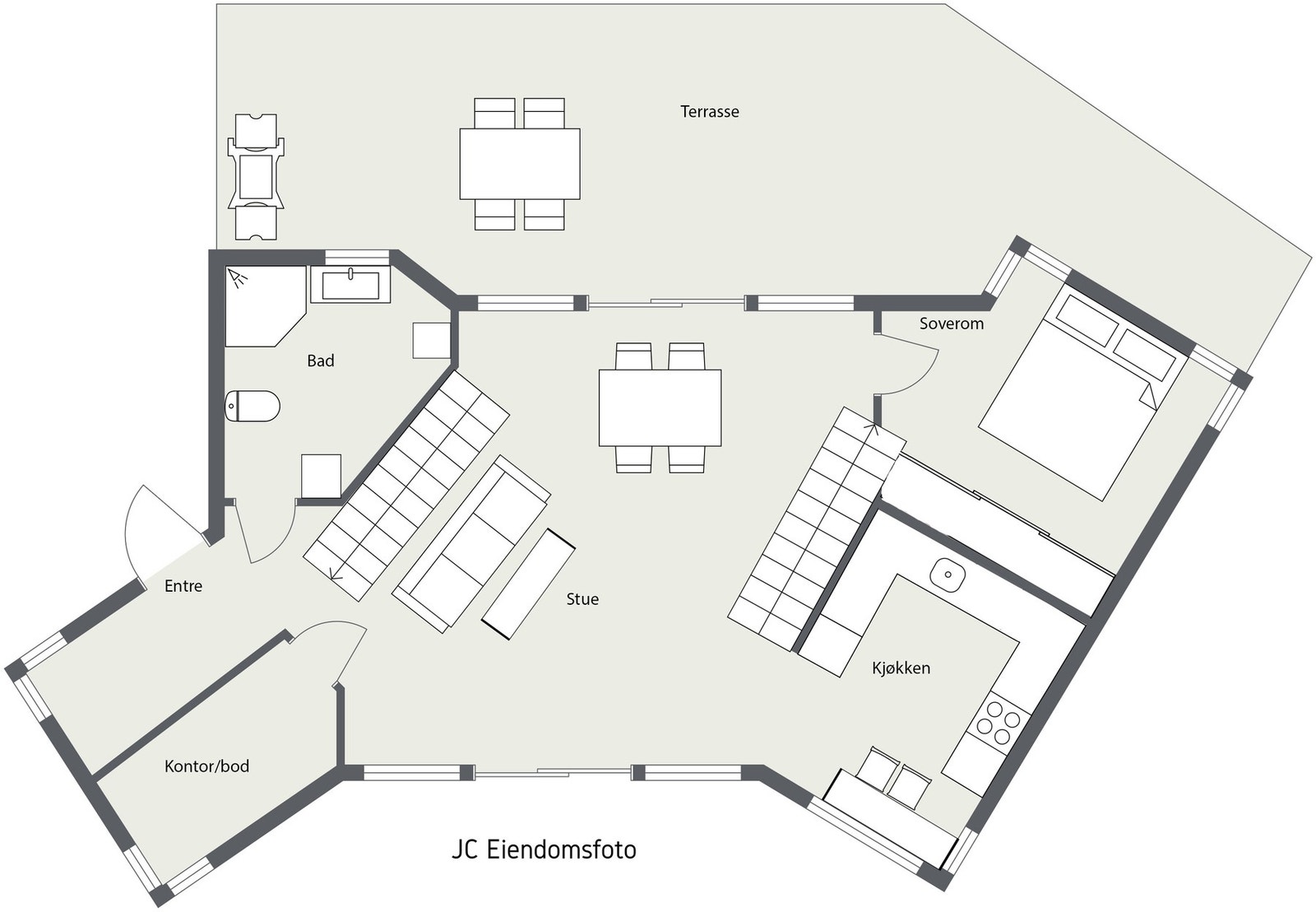 2d plantegning 1. etasje. Galleribilde