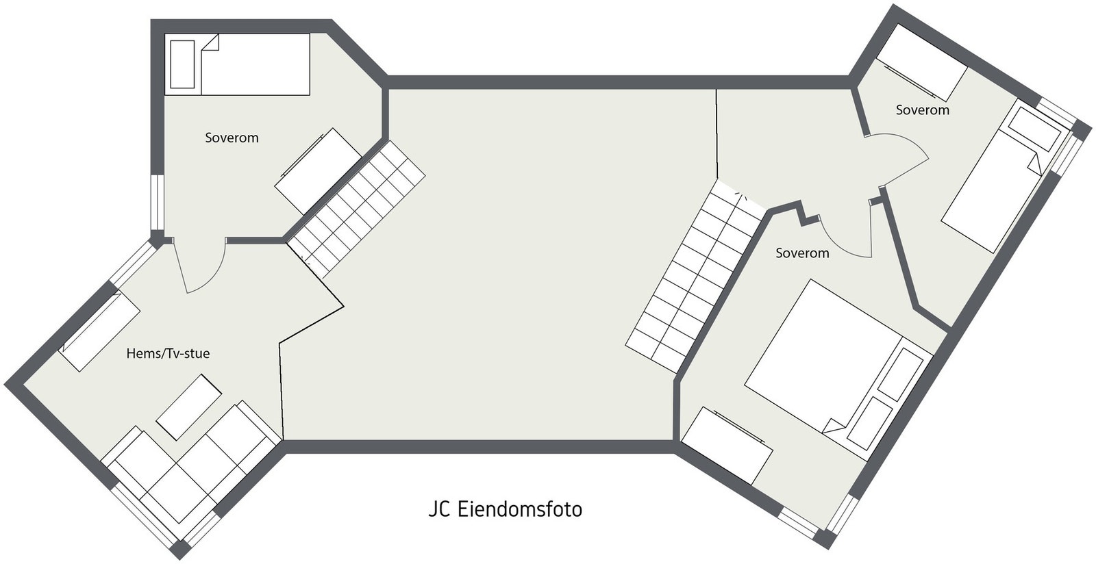 2d plantegning loft. Galleribilde