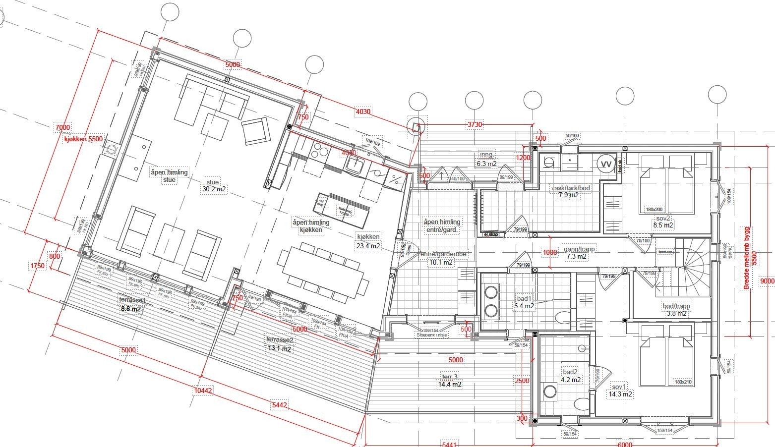 Illustrert plantegning 1 Galleribilde