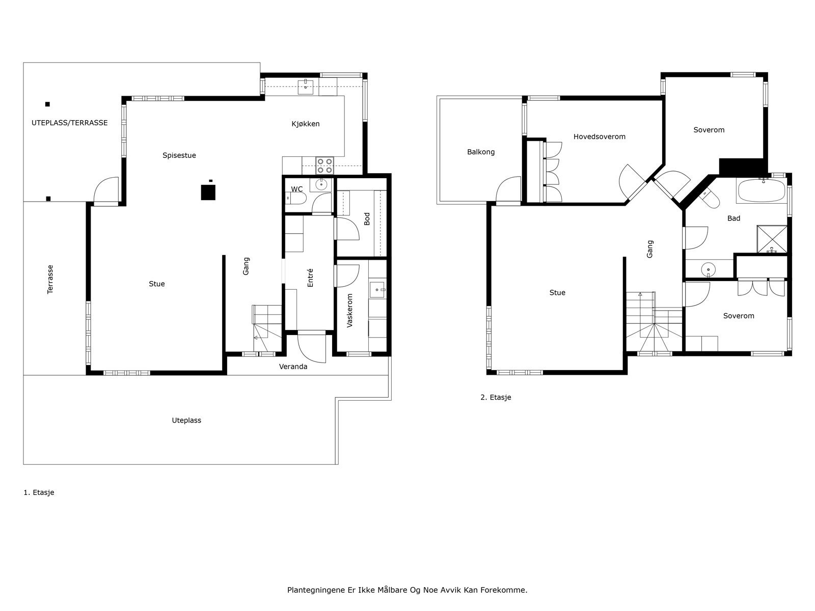Plantegning av begge plan Galleribilde