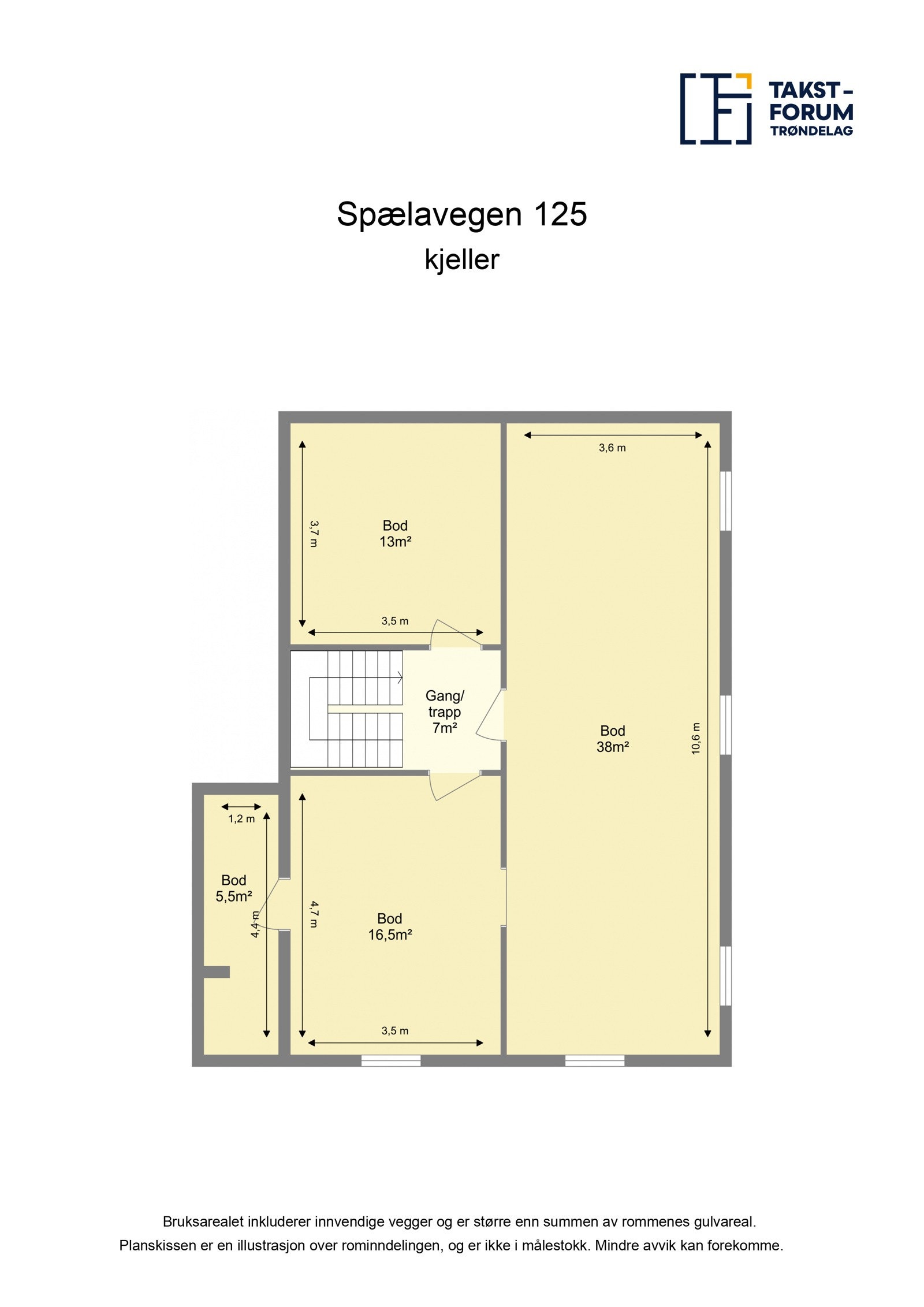 Planskisse kjeller Galleribilde