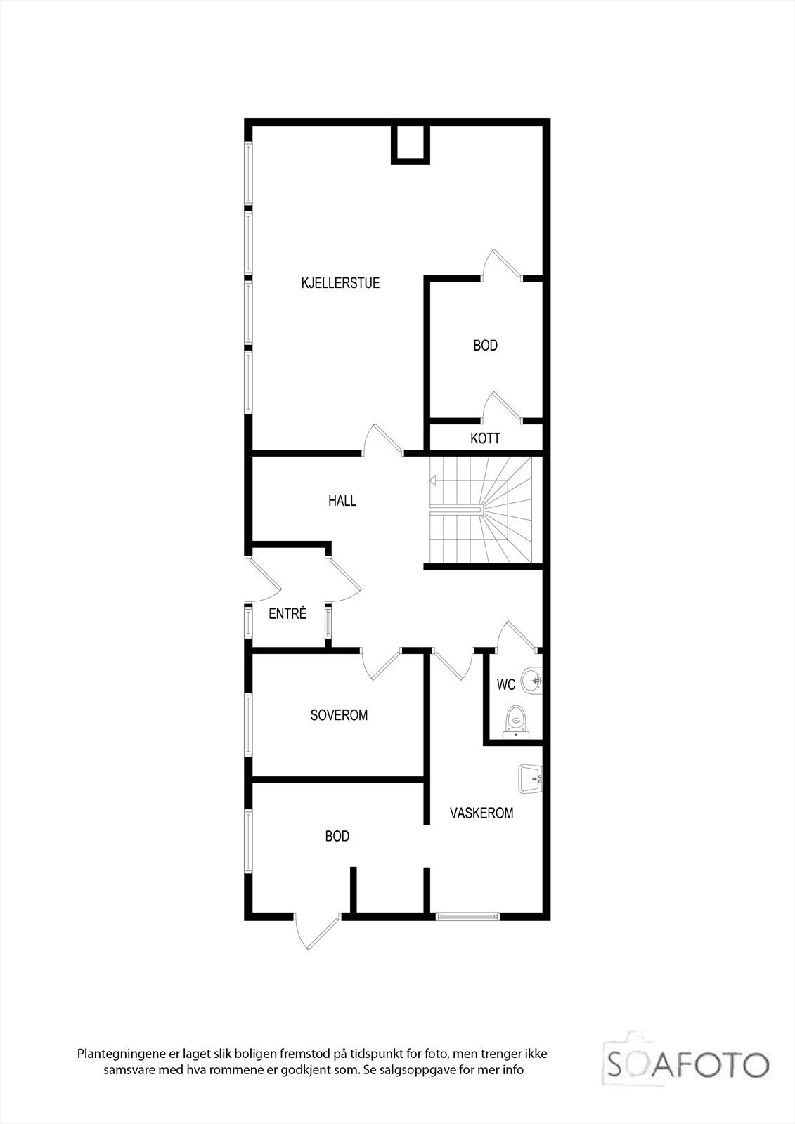 Børekroken 11 - planløsning sokkeletasje Galleribilde